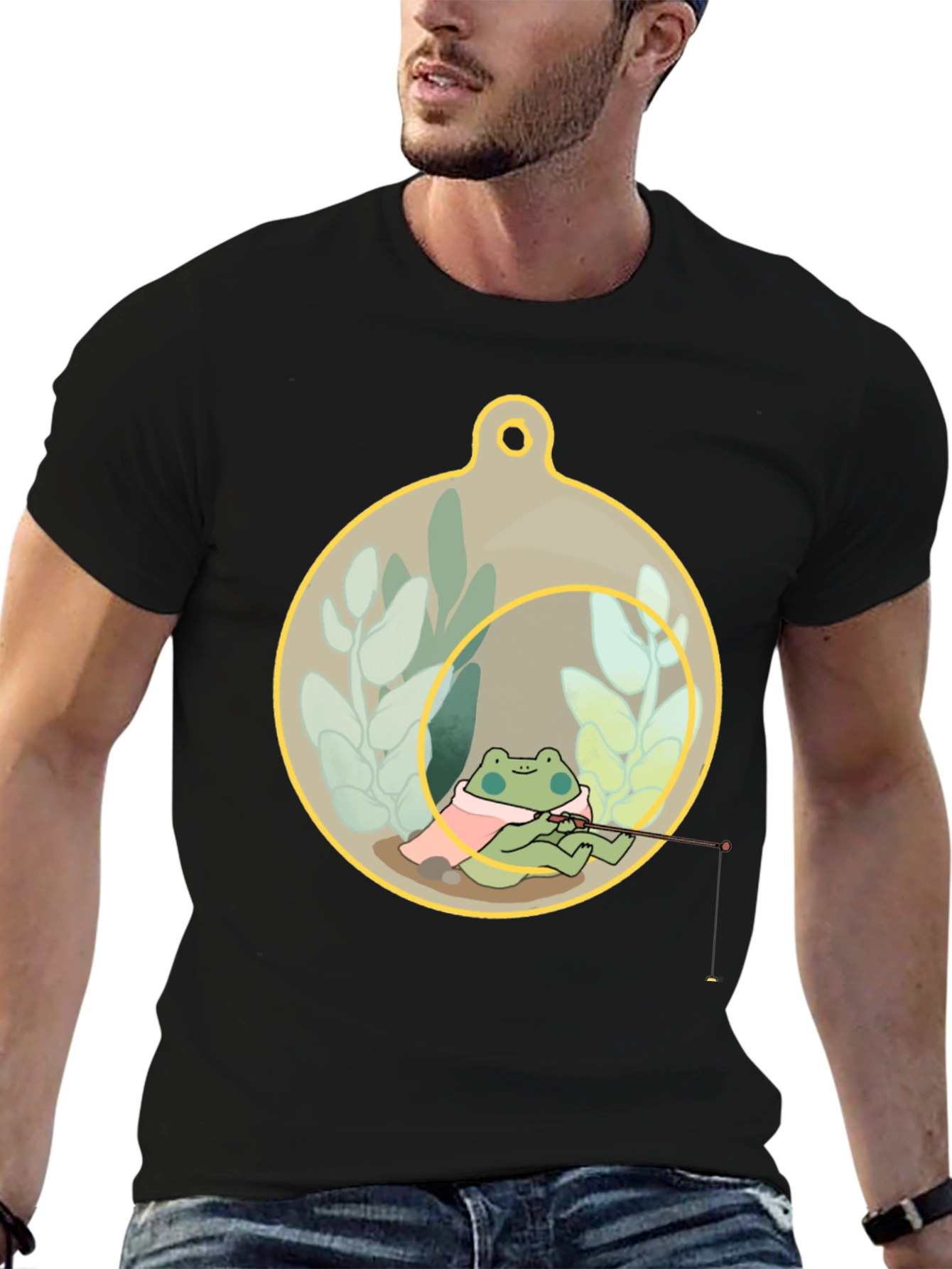 Frog Fishing in a Terrarium T-Shirt