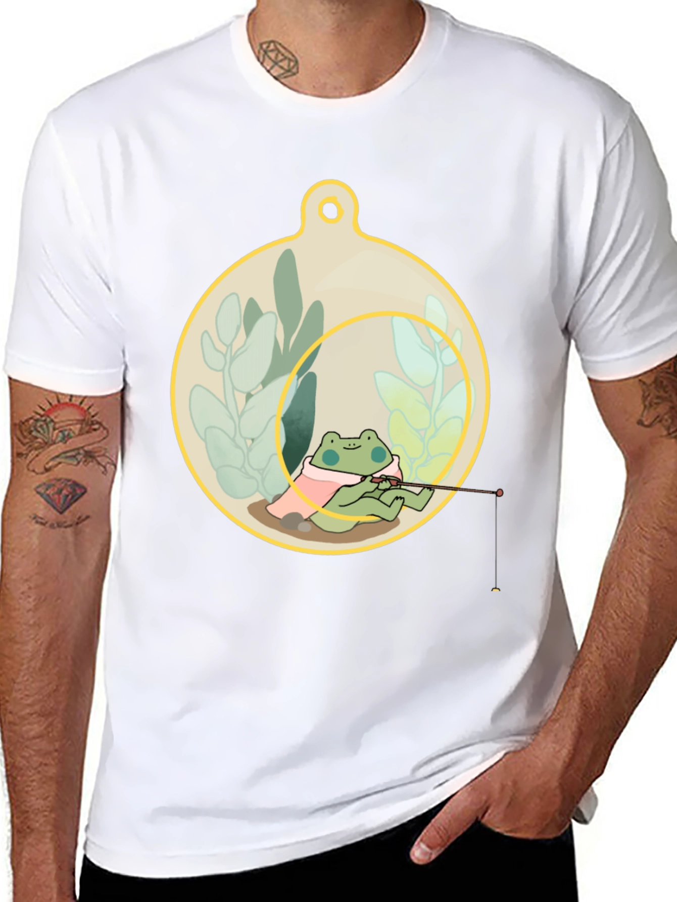 Frog Fishing in a Terrarium T-Shirt