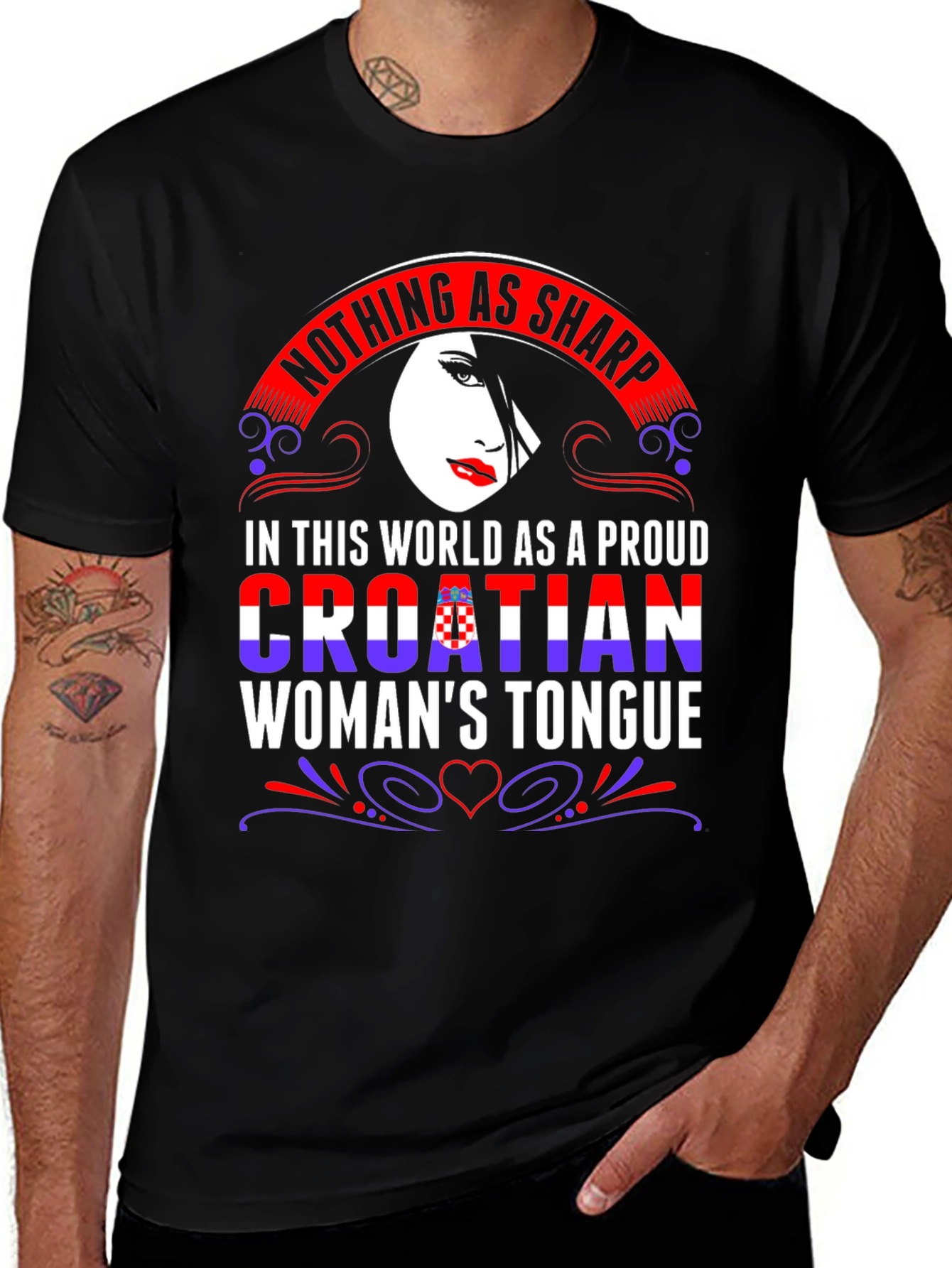 Proud Croatian Womans Tongue T-Shirt