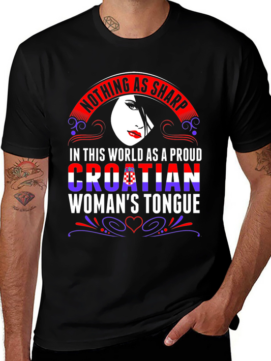 Proud Croatian Womans Tongue T-Shirt
