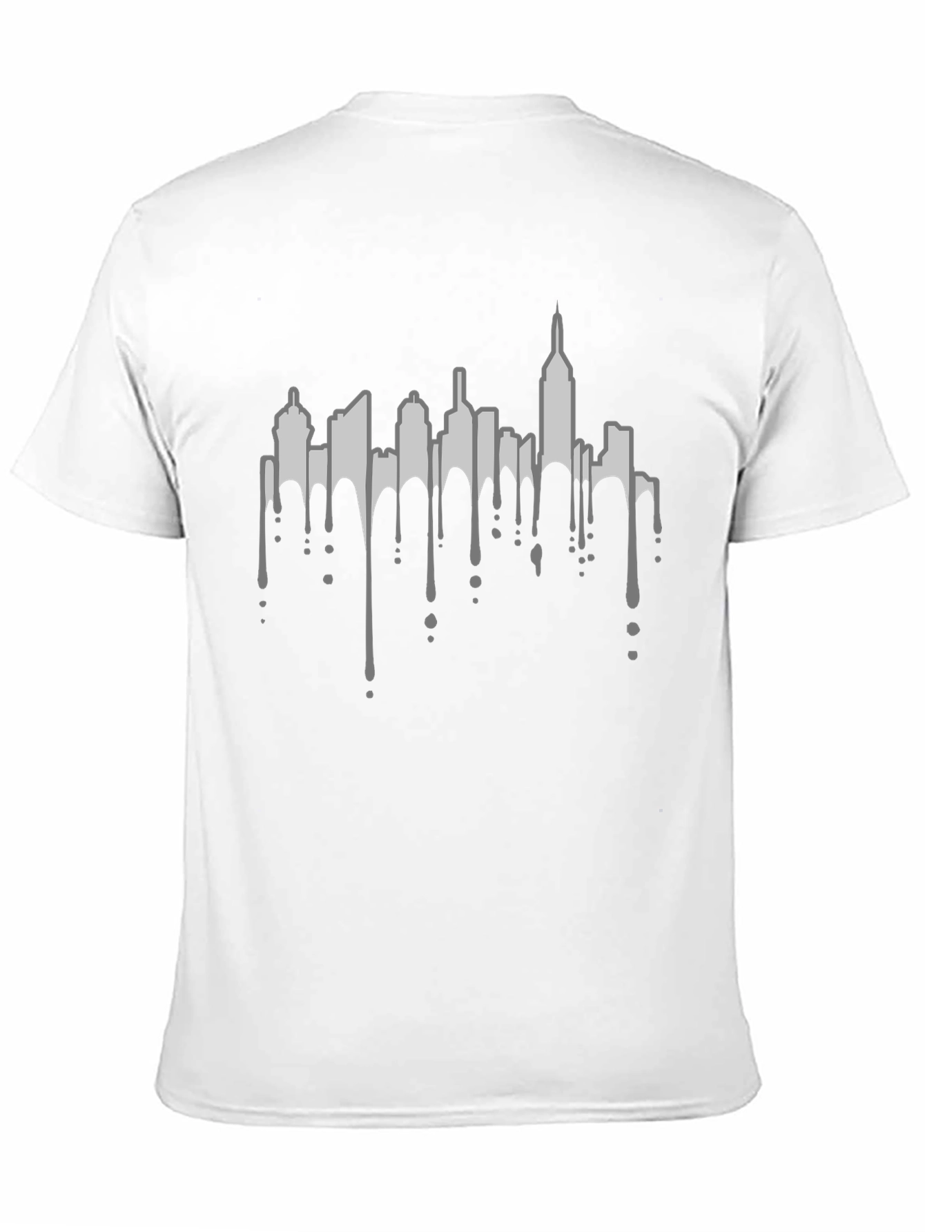 Urban Drip Tee - City Skyline Graphic Black T-Shirt