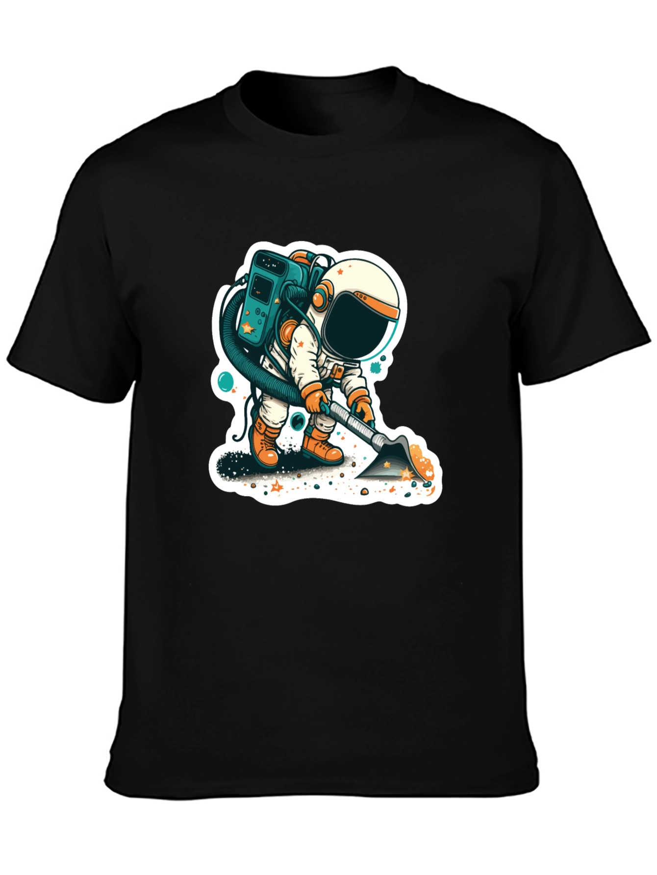 Astronaut Vacuuming Space T-Shirt - Stylish and Unique