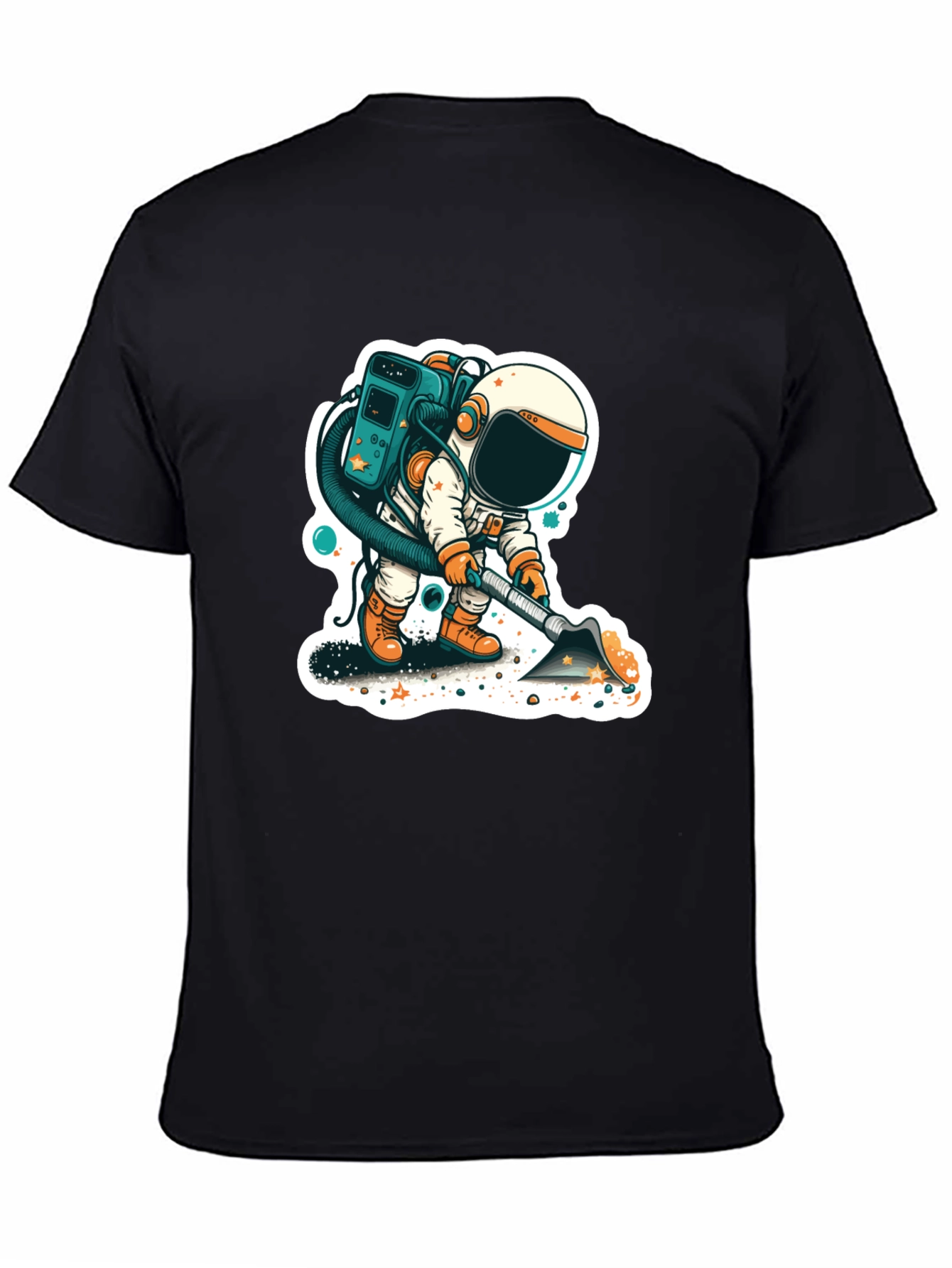 Astronaut Vacuuming Space T-Shirt - Stylish and Unique