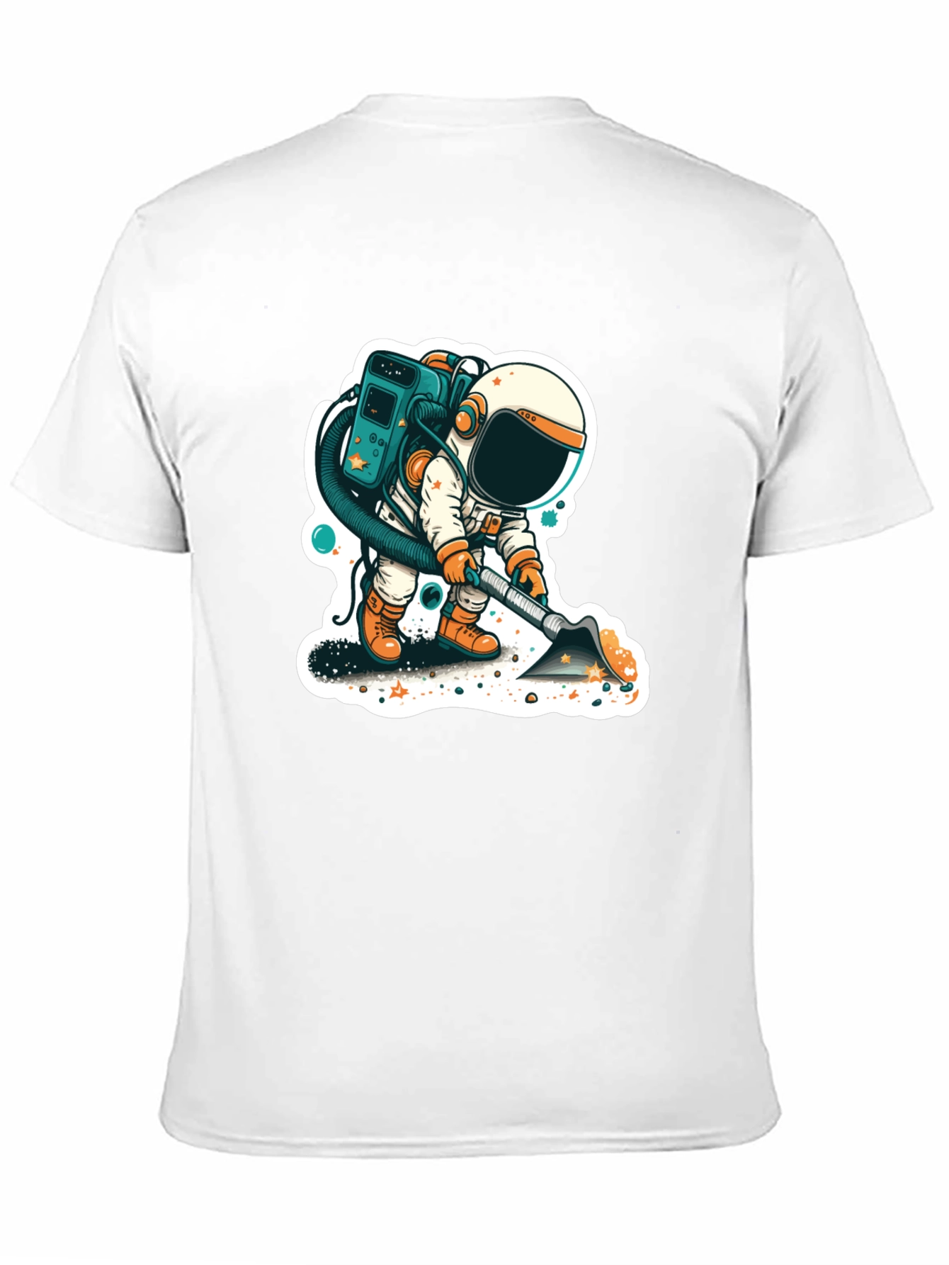 Astronaut Vacuuming Space T-Shirt - Stylish and Unique