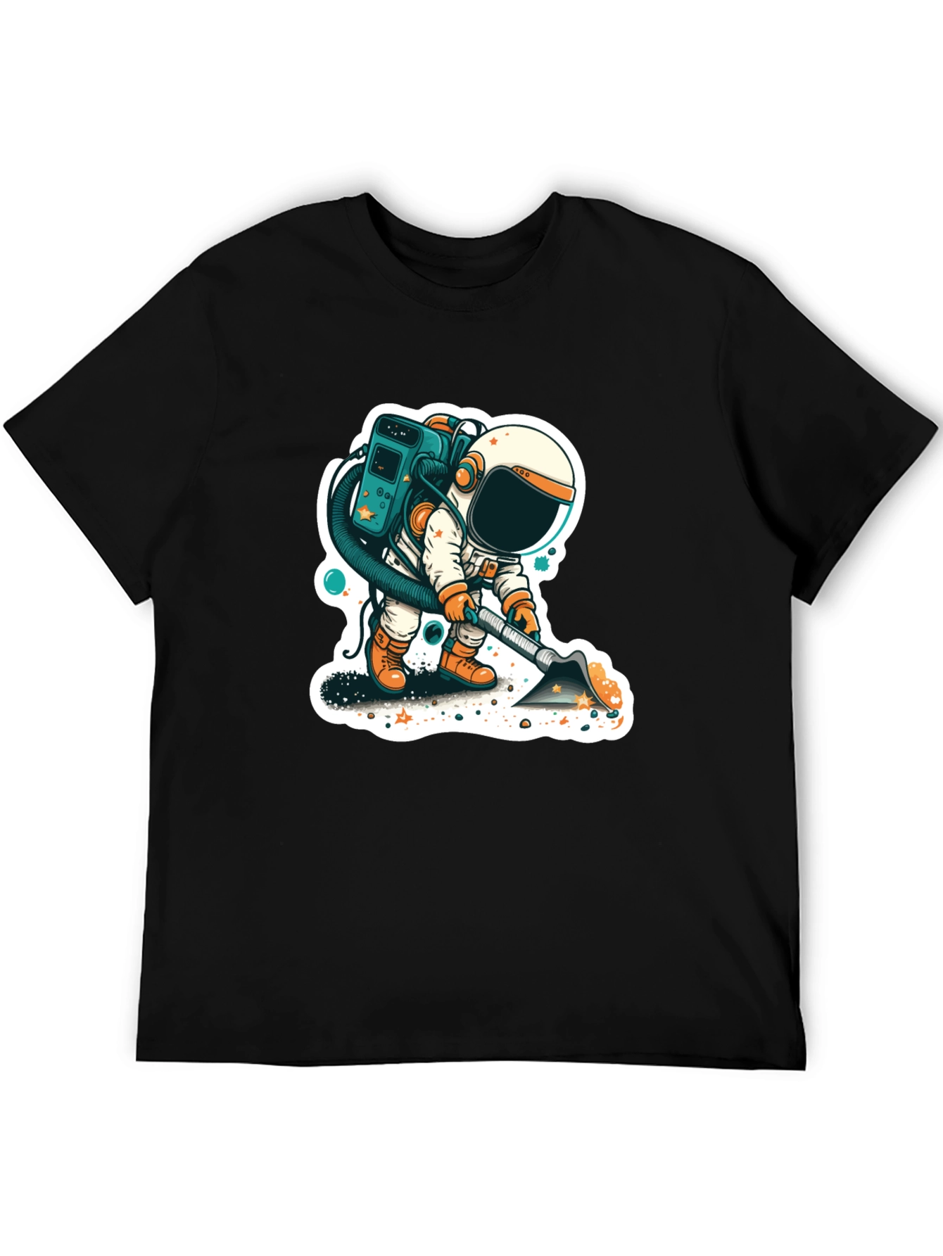 Astronaut Vacuuming Space T-Shirt - Stylish and Unique