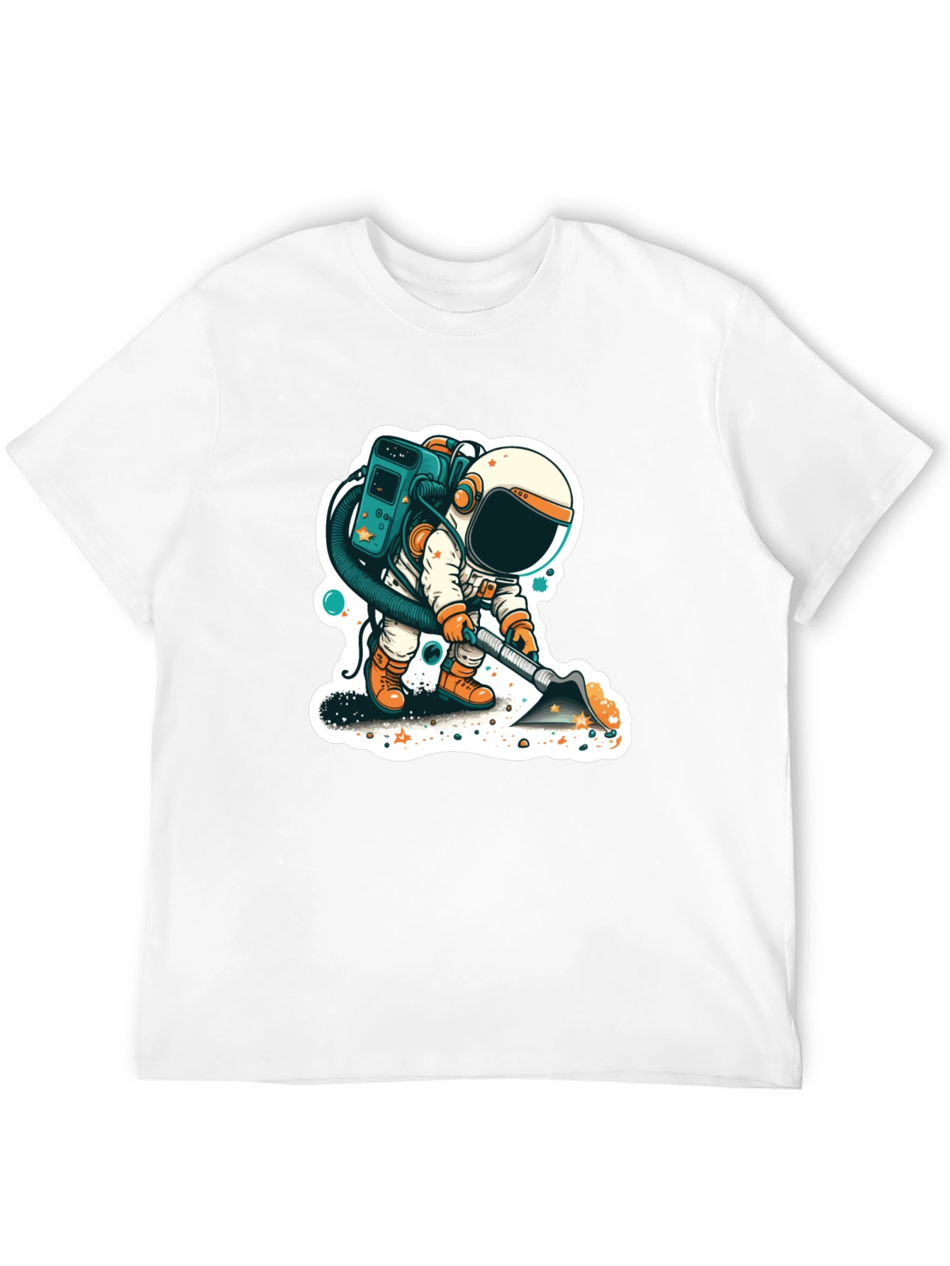 Astronaut Vacuuming Space T-Shirt - Stylish and Unique