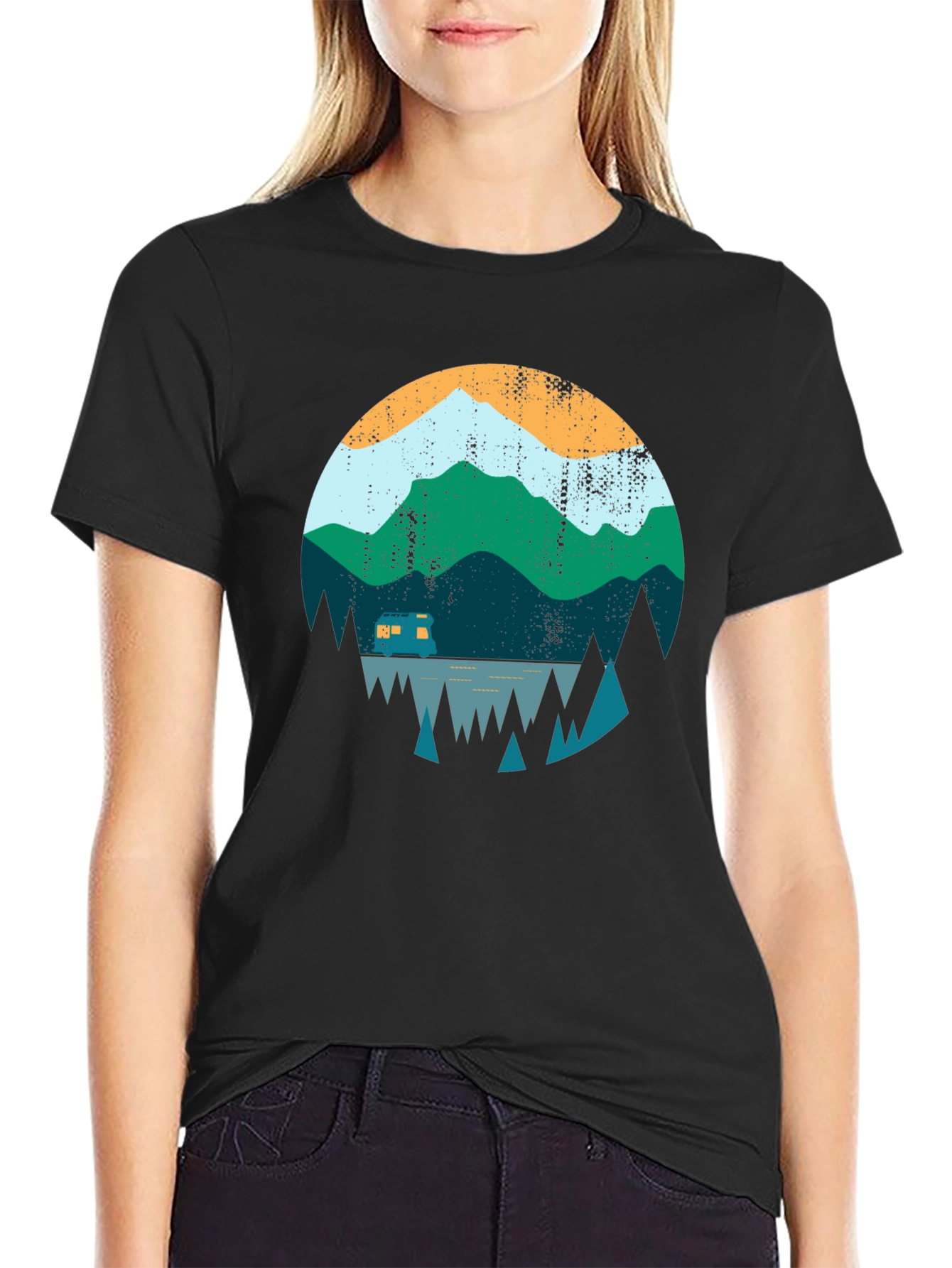 Mountain Camper Graphic Tee - Outdoor Adventure Shirt
