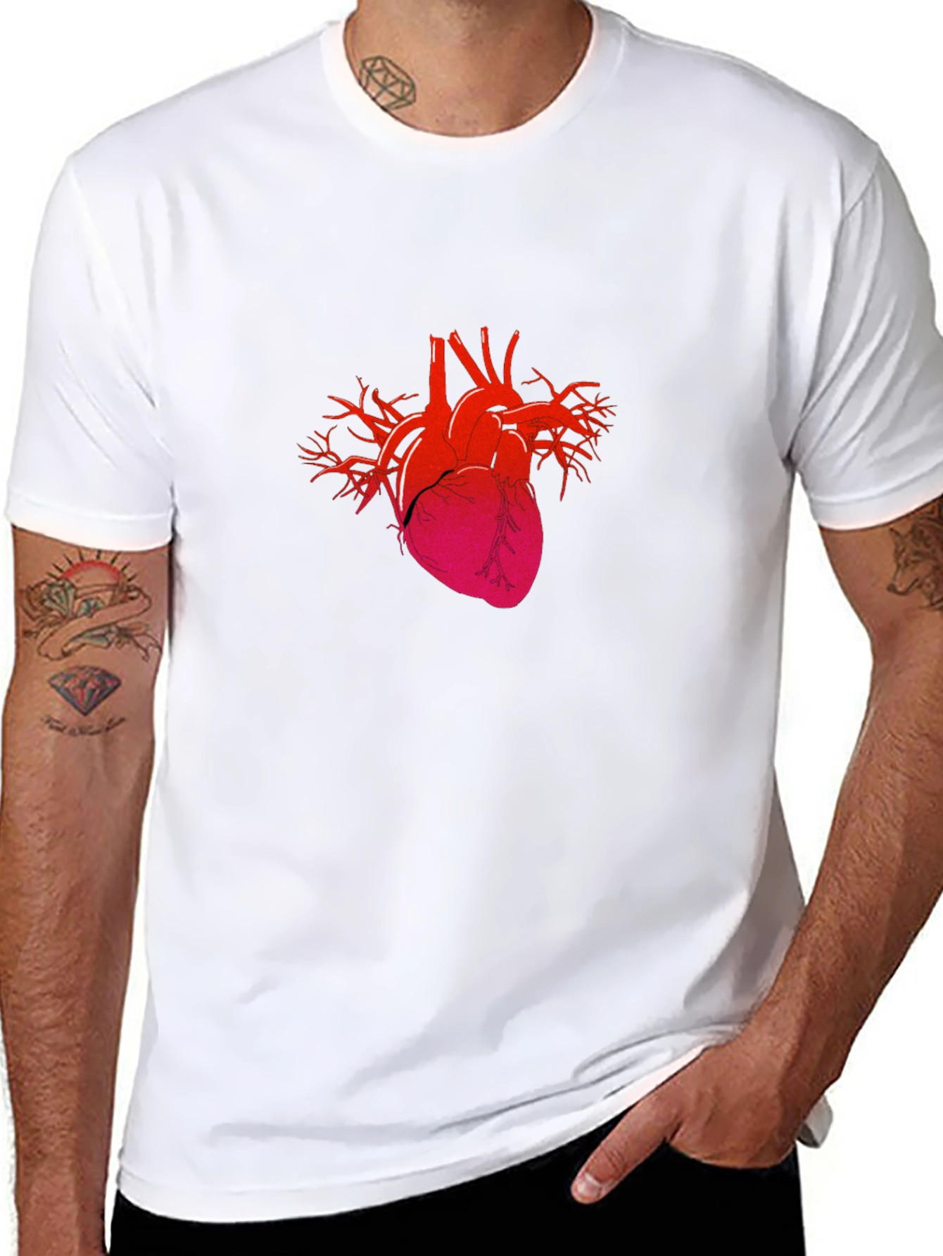 Anatomical Heart Graphic Tee - Black