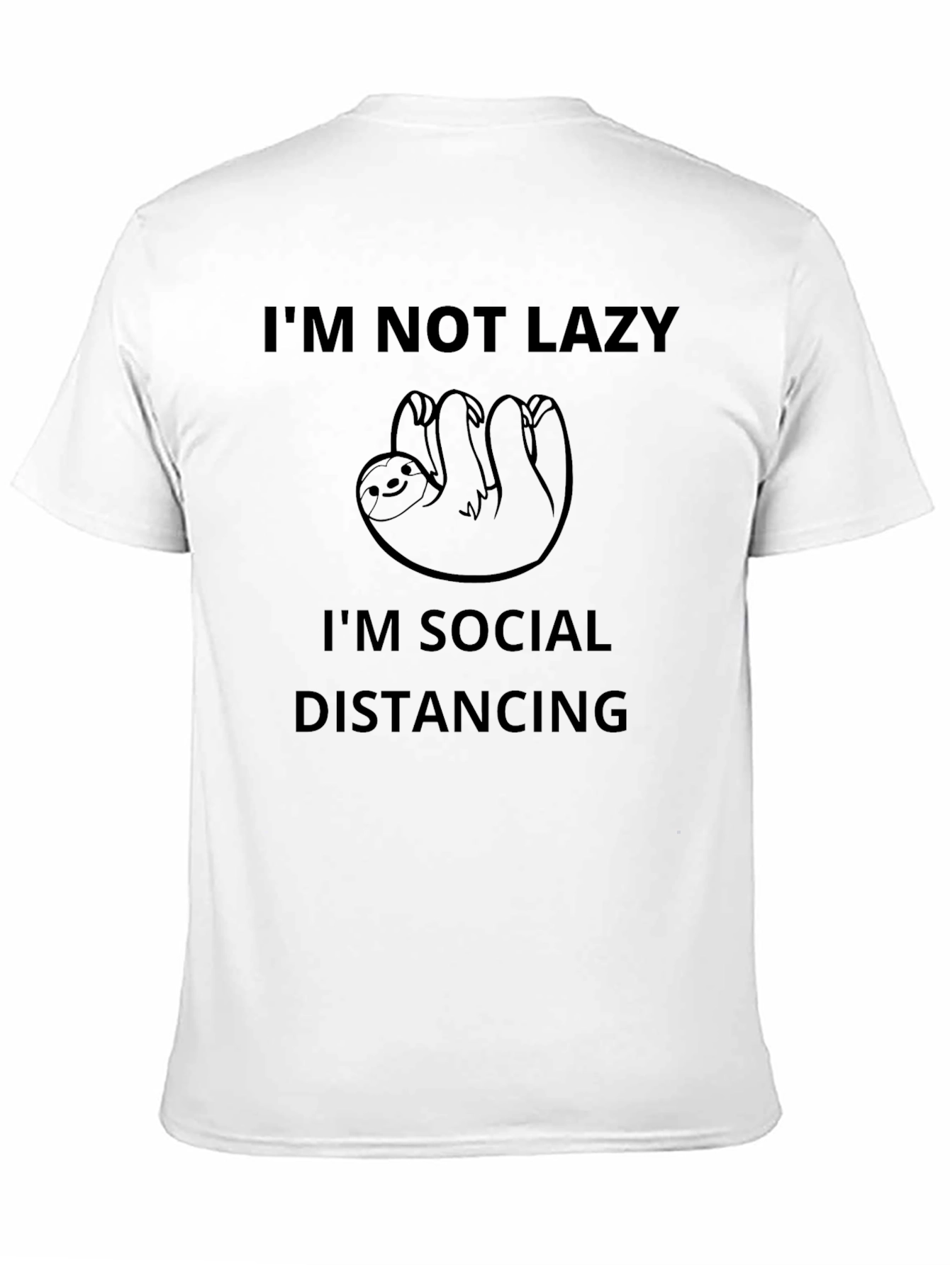 Social Distancing Sloth Graphic Tee - Comfy Cotton