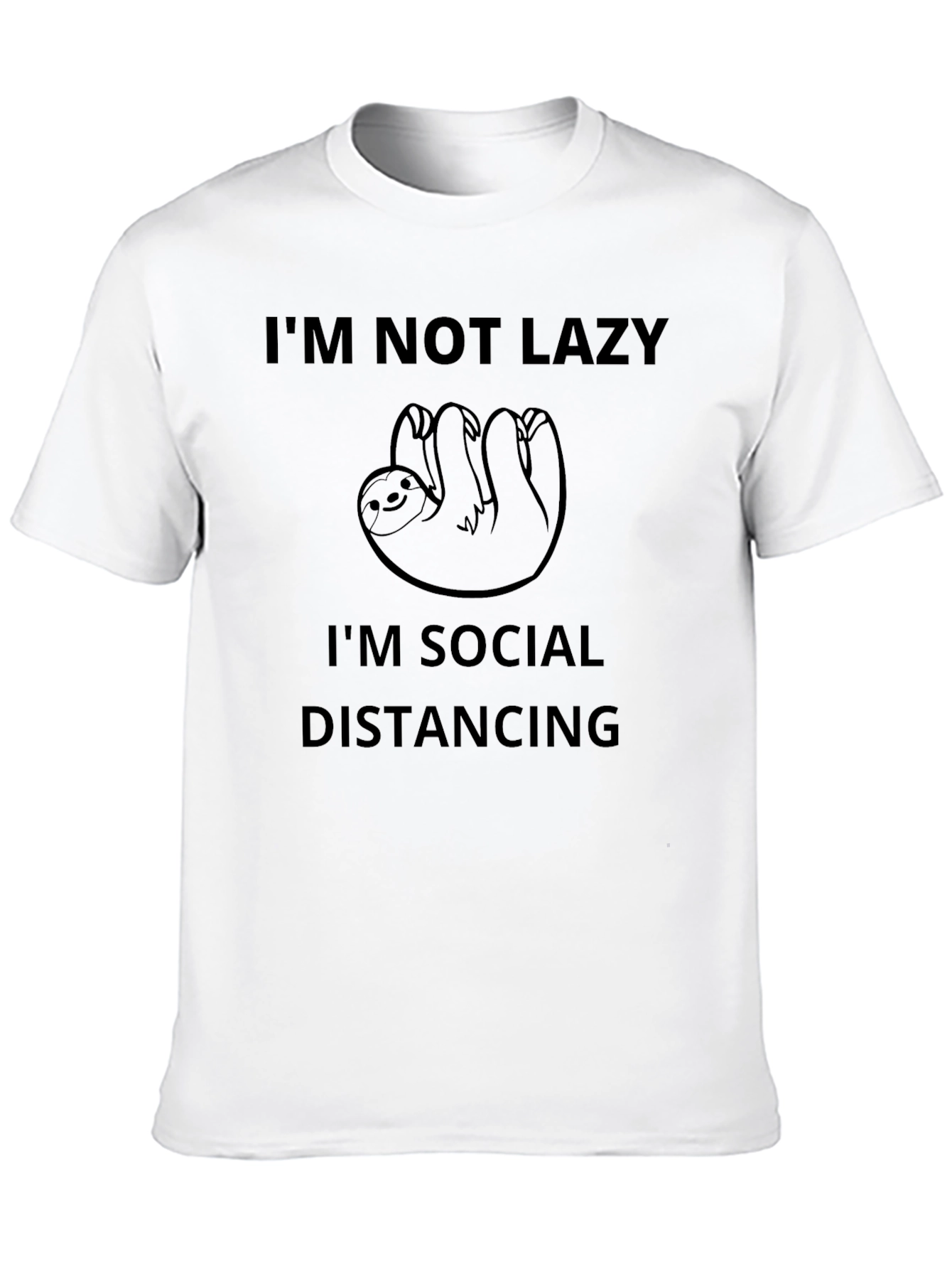 Social Distancing Sloth Graphic Tee - Comfy Cotton