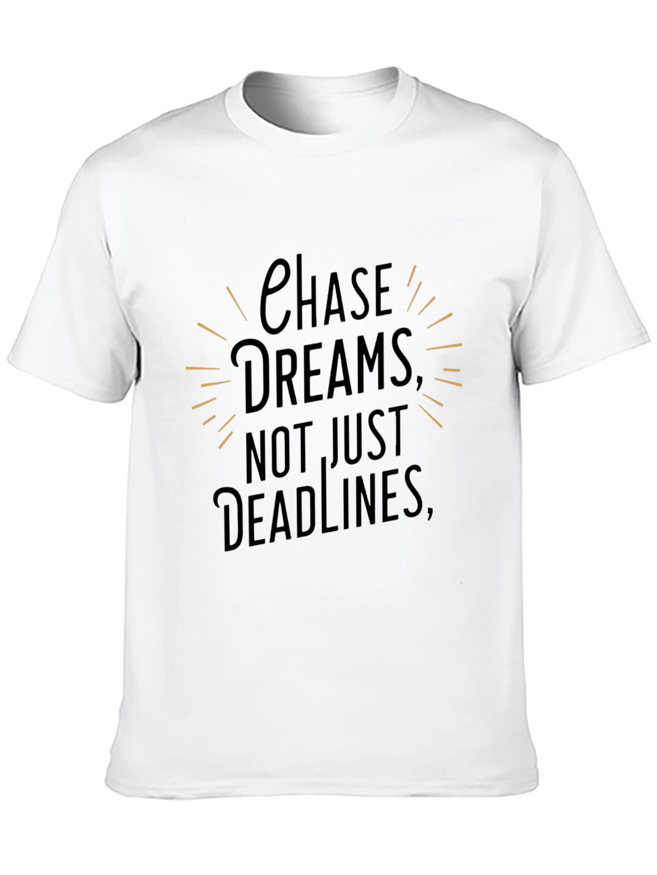 Chase Dreams Graphic Tee - Motivational Black T-Shirt