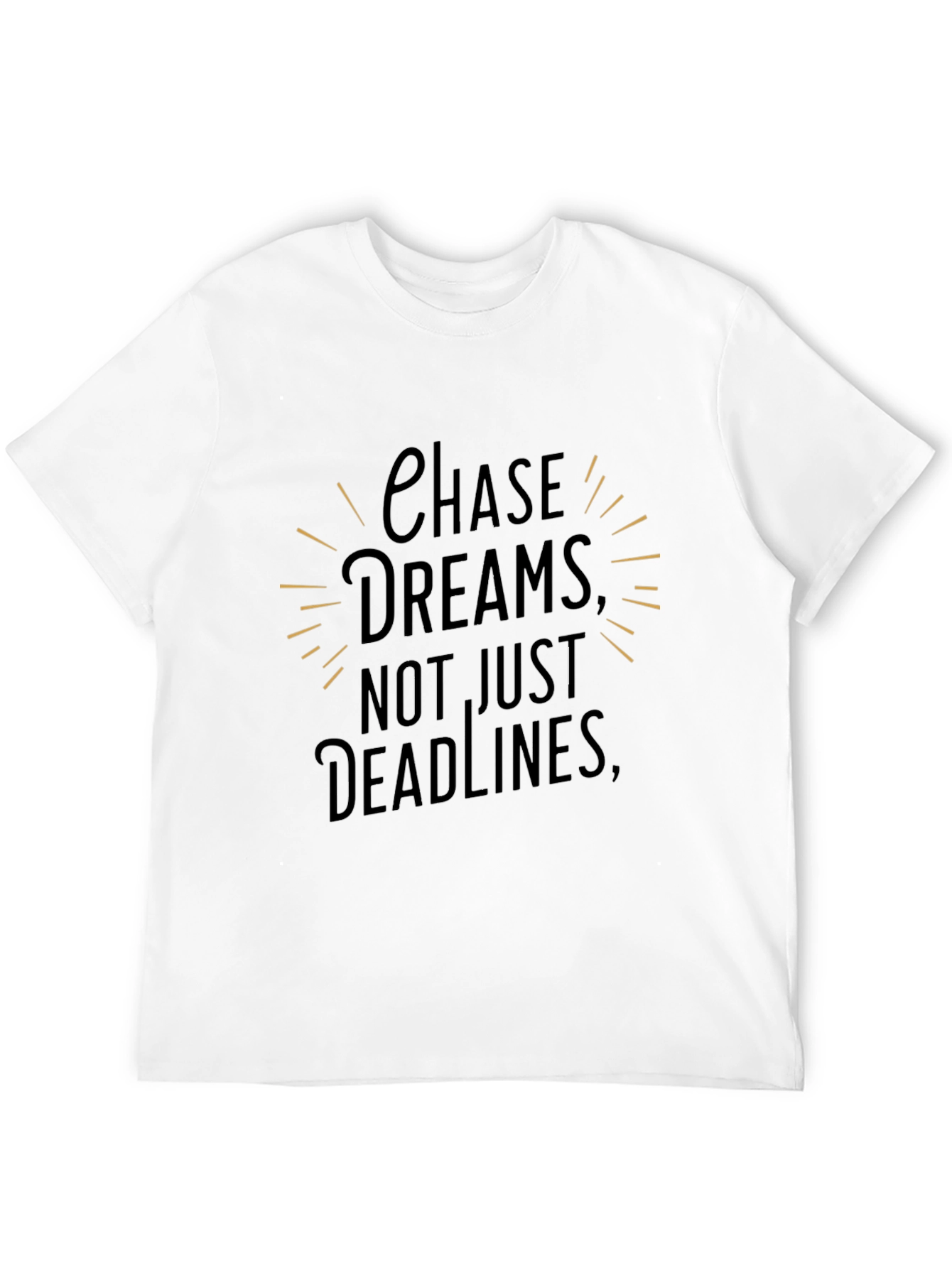 Chase Dreams Graphic Tee - Motivational Black T-Shirt