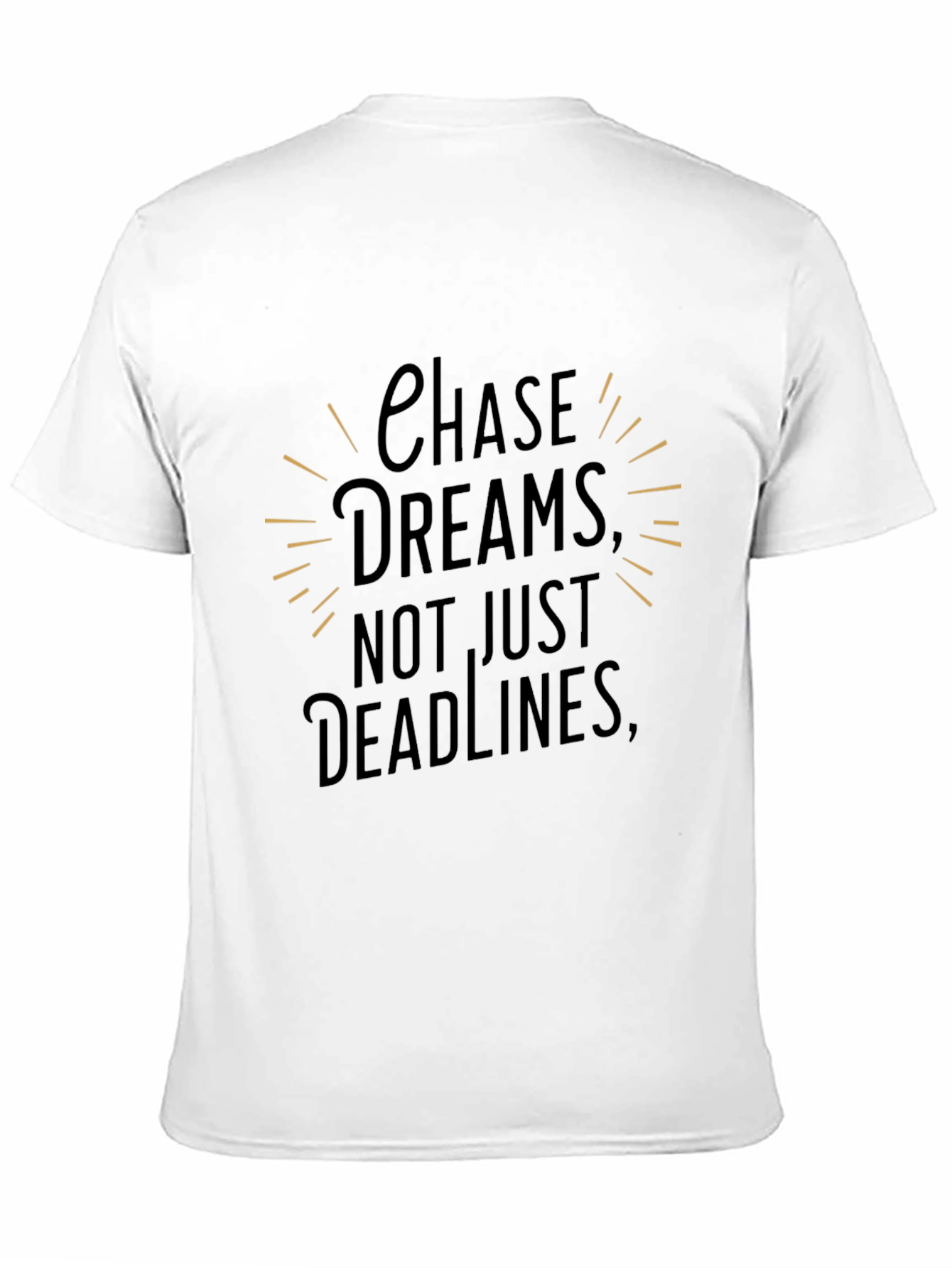 Chase Dreams Graphic Tee - Motivational Black T-Shirt
