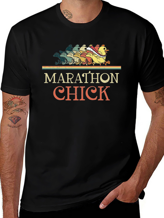 Marathon Chick Running Graphic Tee