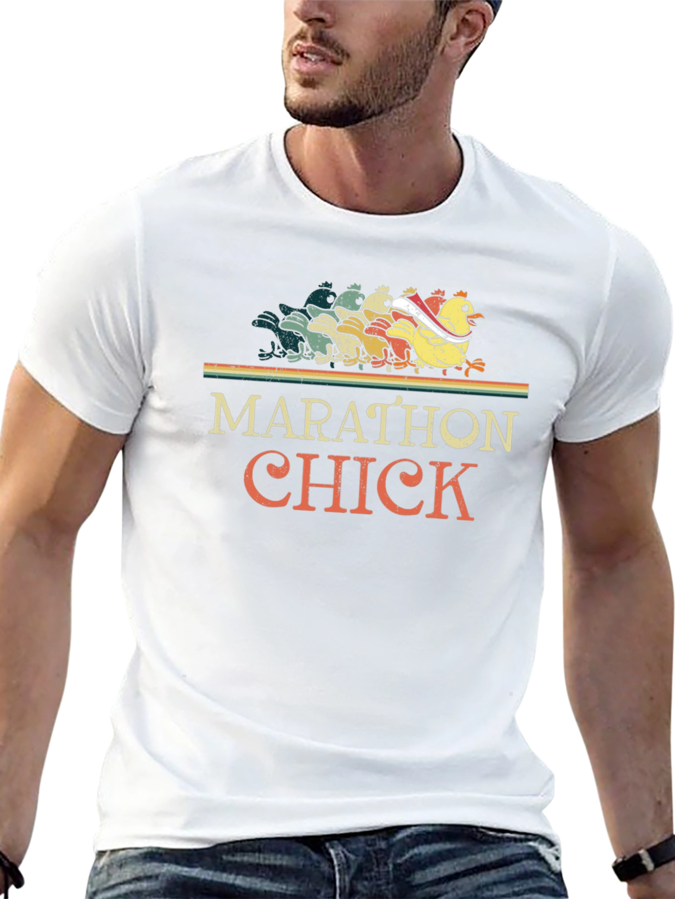 Marathon Chick Running Graphic Tee
