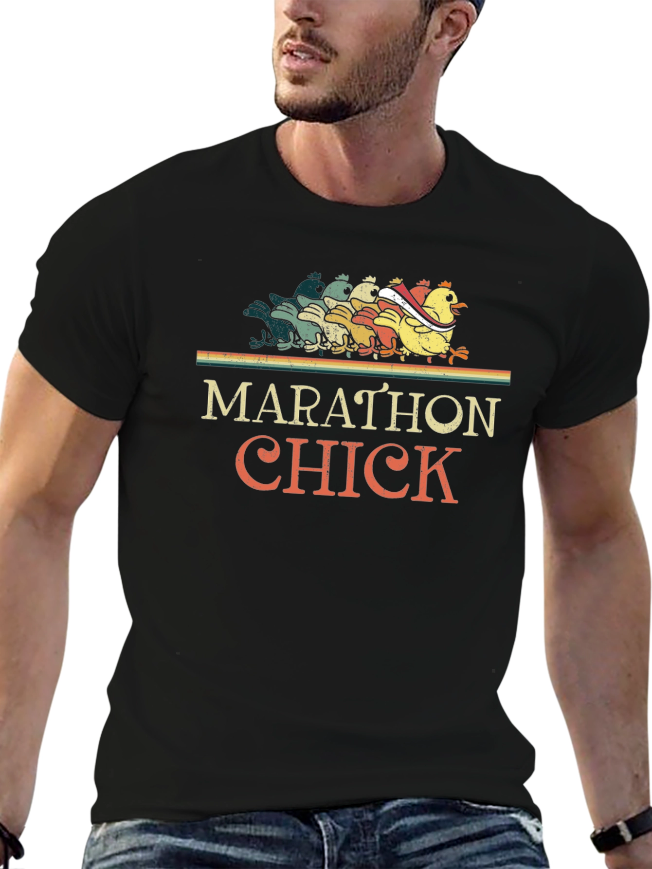 Marathon Chick Running Graphic Tee