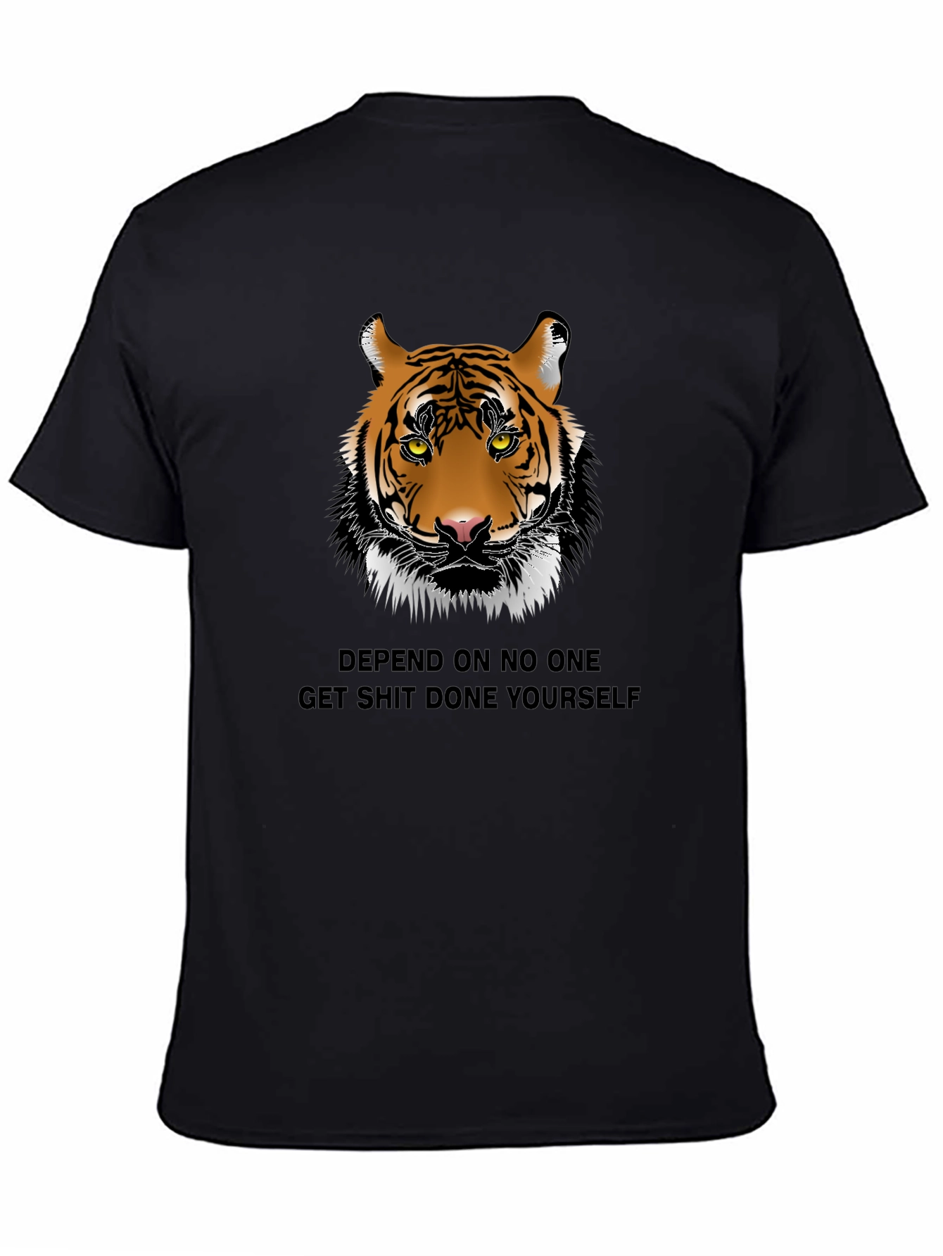 Tiger Graphic Print Crew Neck T-Shirt