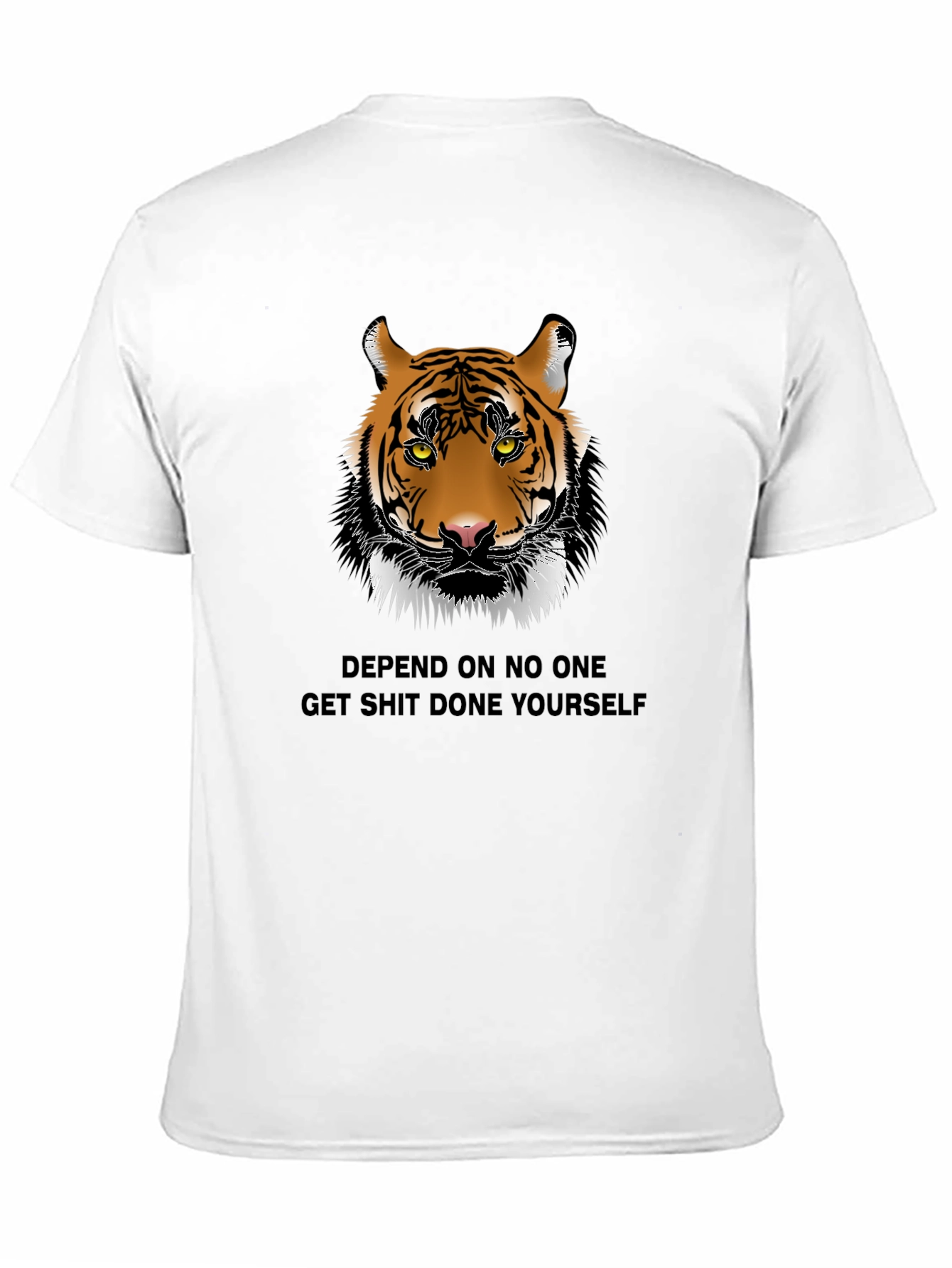 Tiger Graphic Print Crew Neck T-Shirt