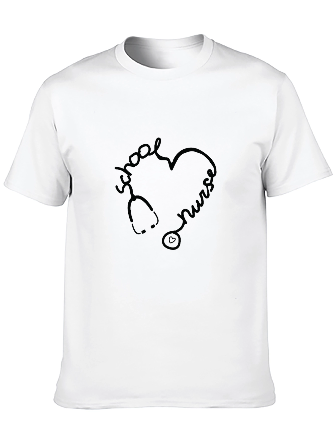 School Nurse Heart Stethoscope T-Shirt