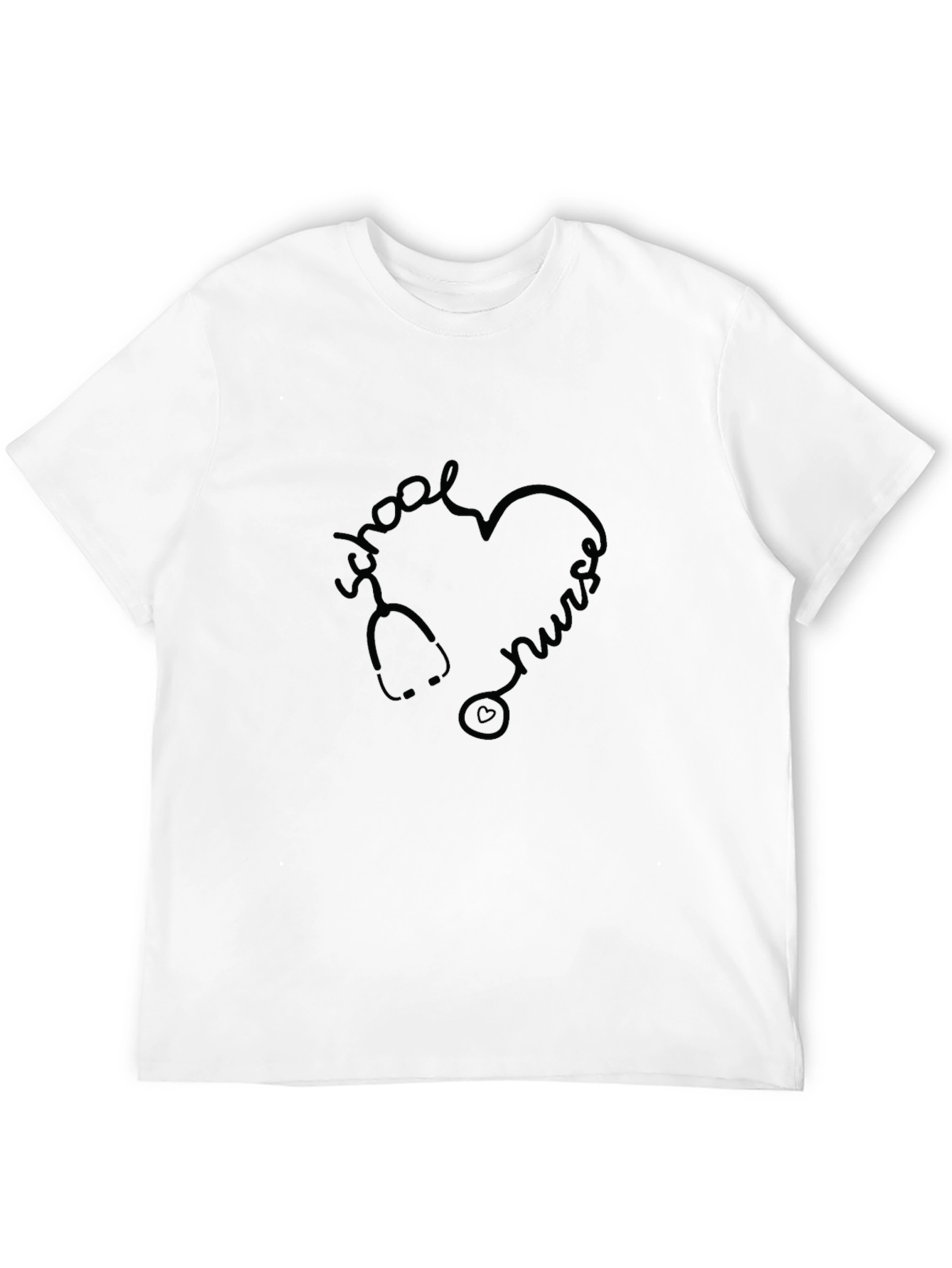 School Nurse Heart Stethoscope T-Shirt