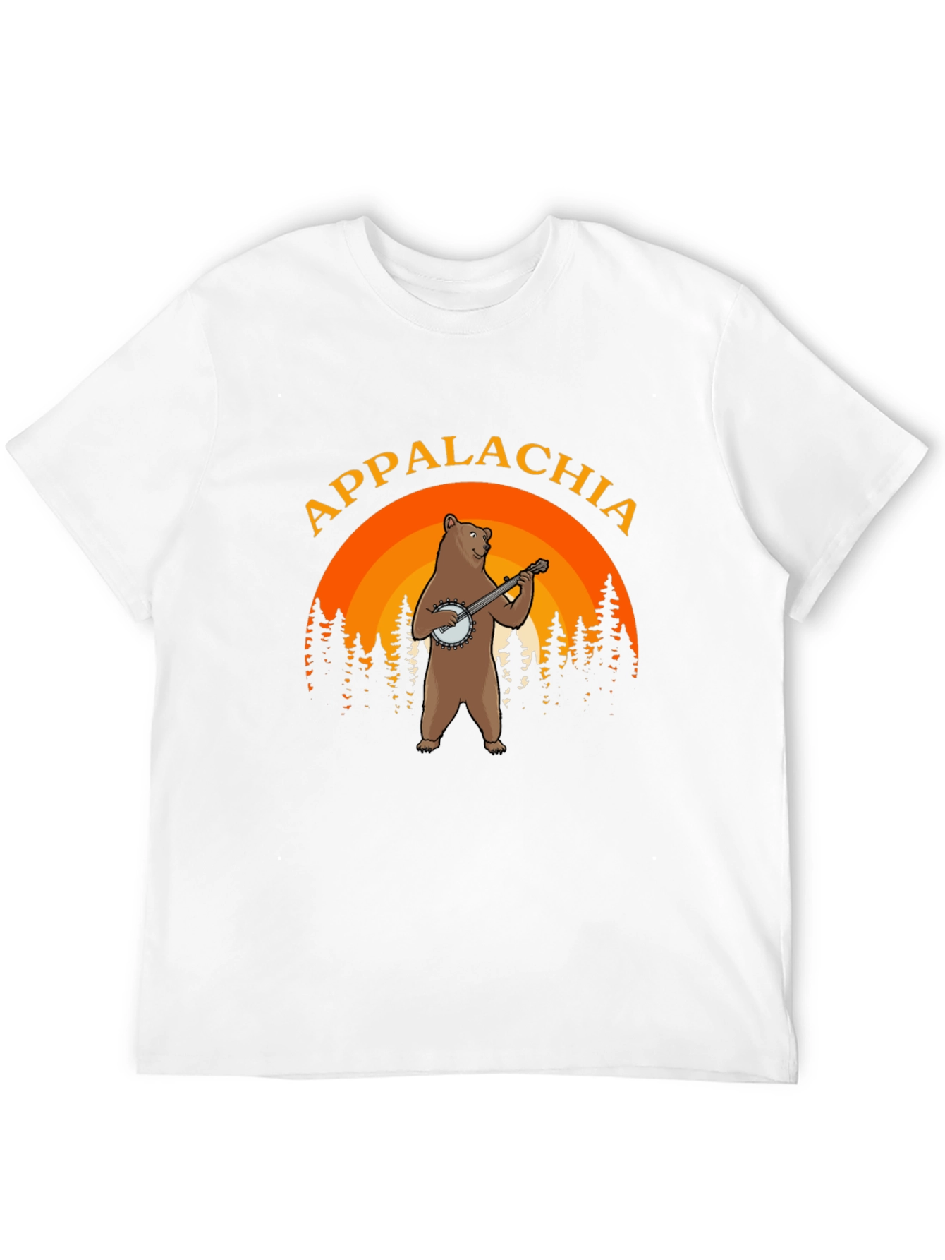 Appalachia Bear Banjo Black T-Shirt