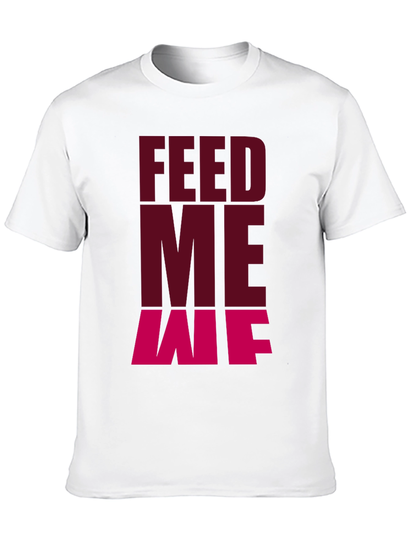 Feed Me T-Shirt - Casual Black Graphic Tee