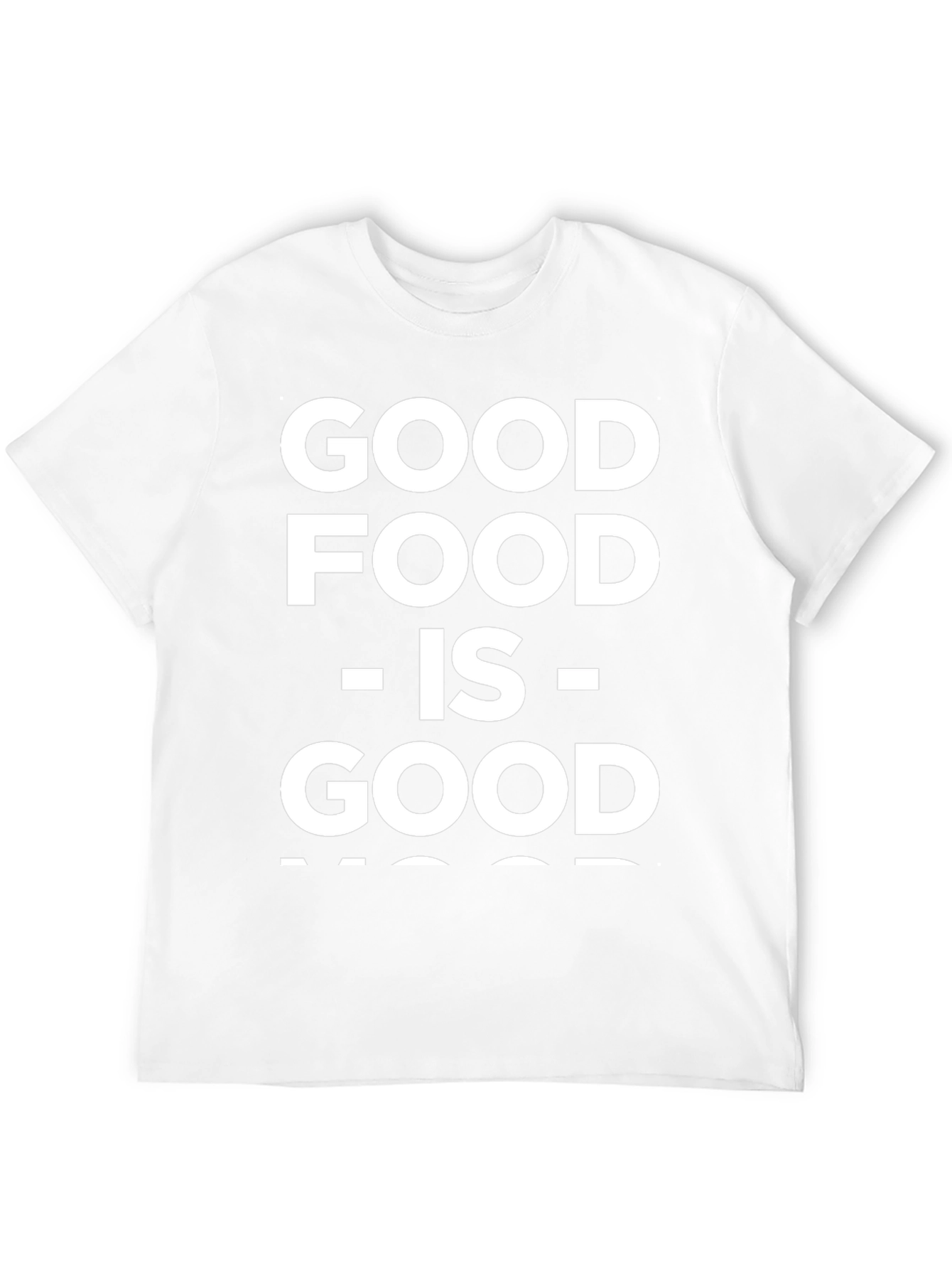 Good Food Good Mood Black Graphic T-Shirt