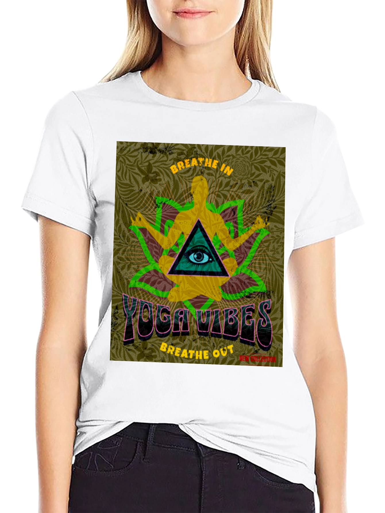 Yoga Vibes Graphic T-Shirt - Breathe In Breathe Out