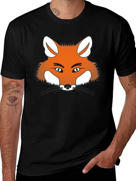 Cool Fox Graphic Tee - Black Short Sleeve Shirt