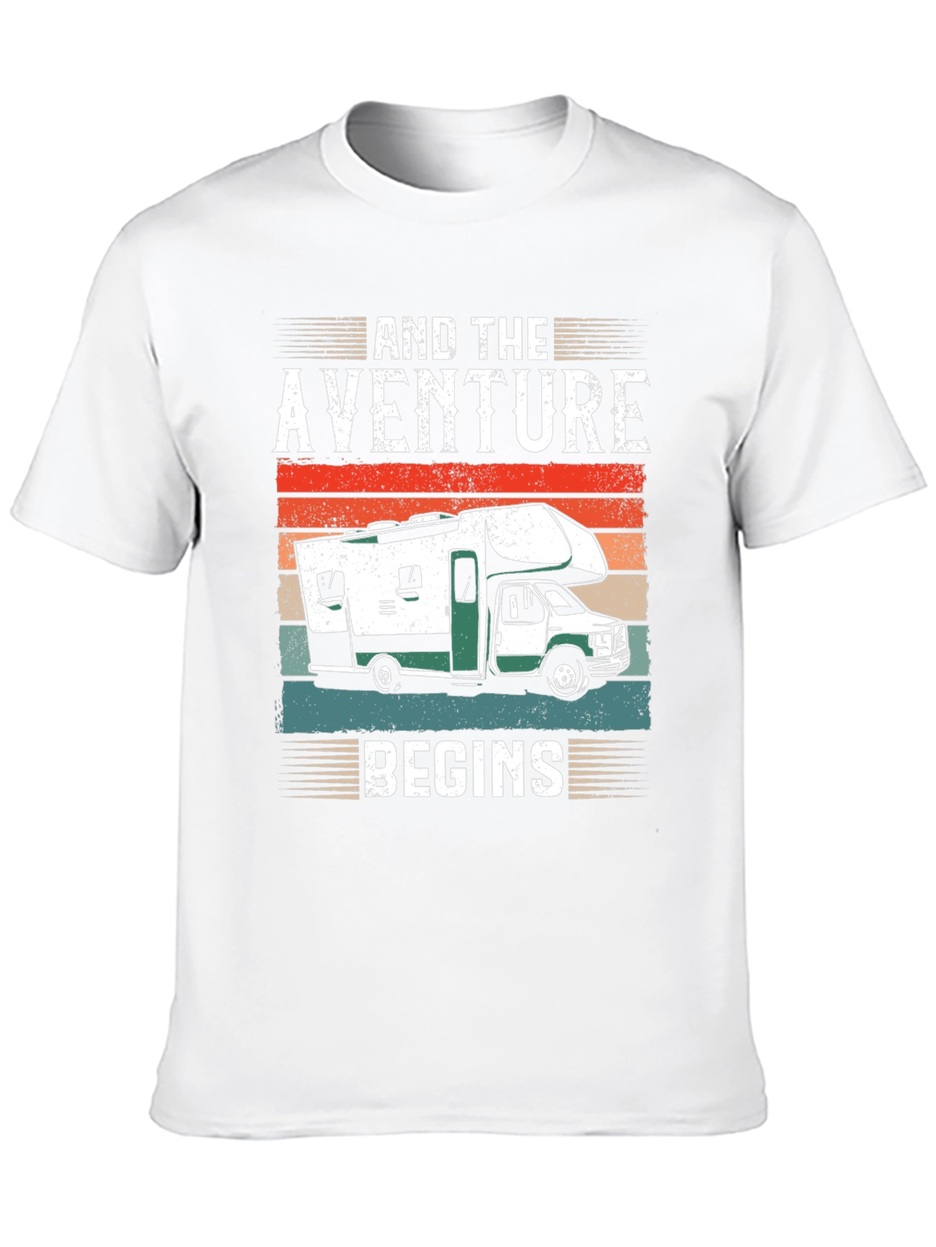 Adventure Begins RV Graphic T-Shirt