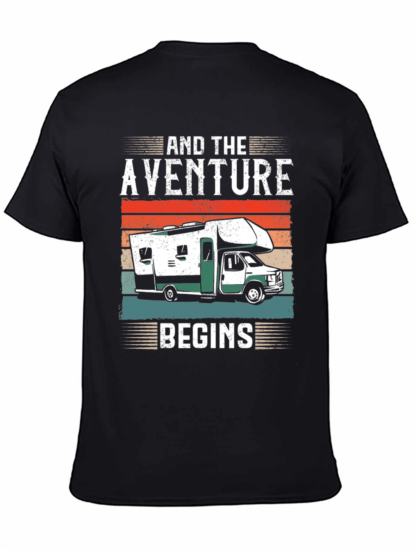 Adventure Begins RV Graphic T-Shirt