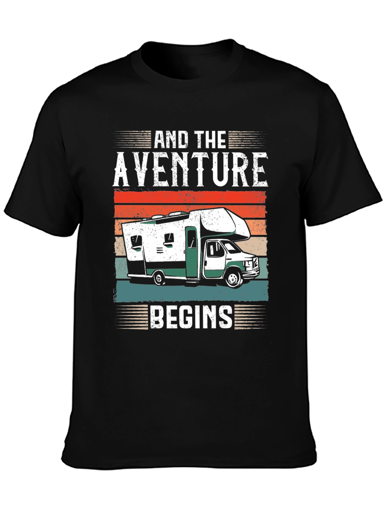 Adventure Begins RV Graphic T-Shirt