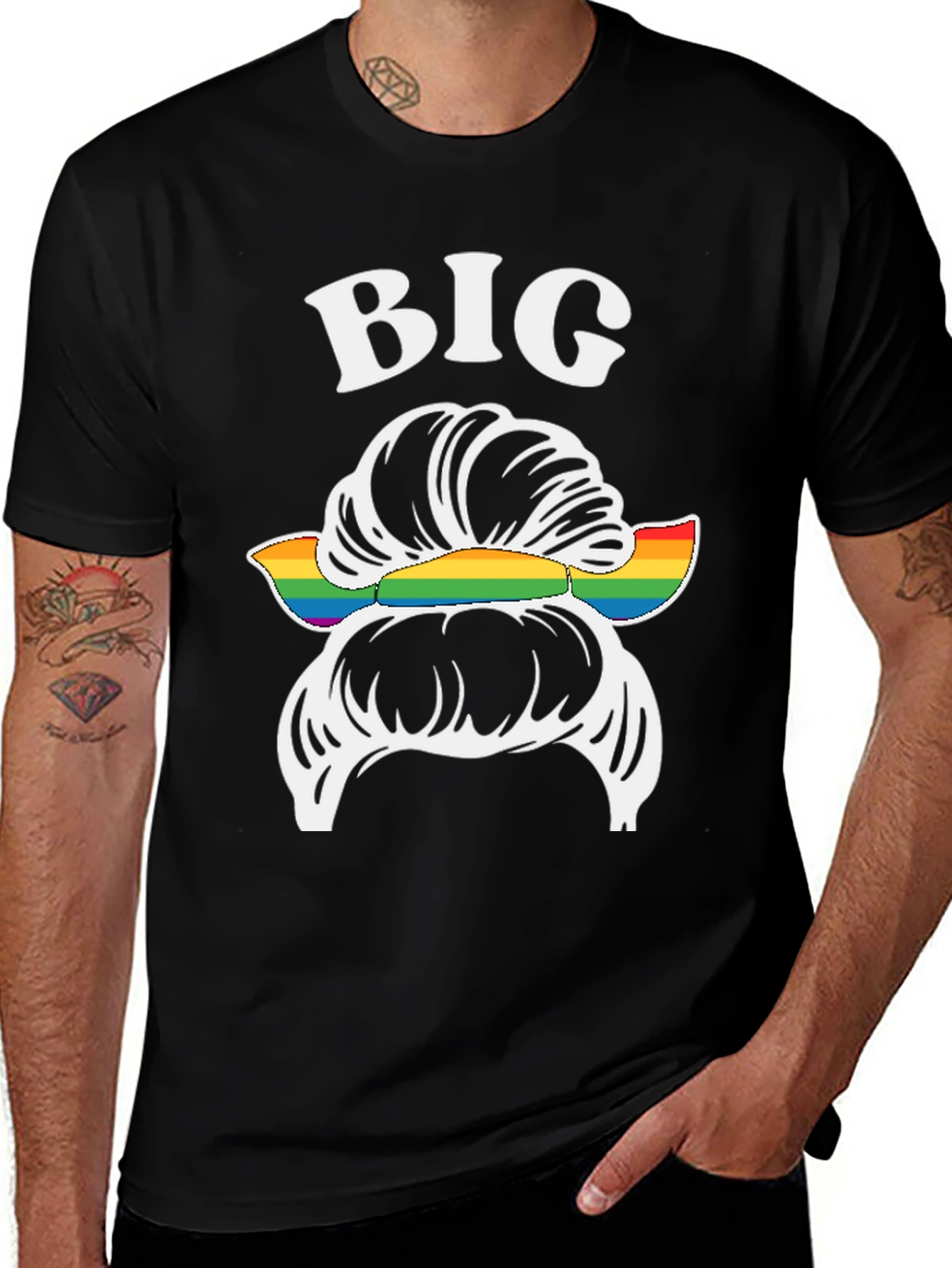 Big Messy Bun LGBT Pride T-Shirt