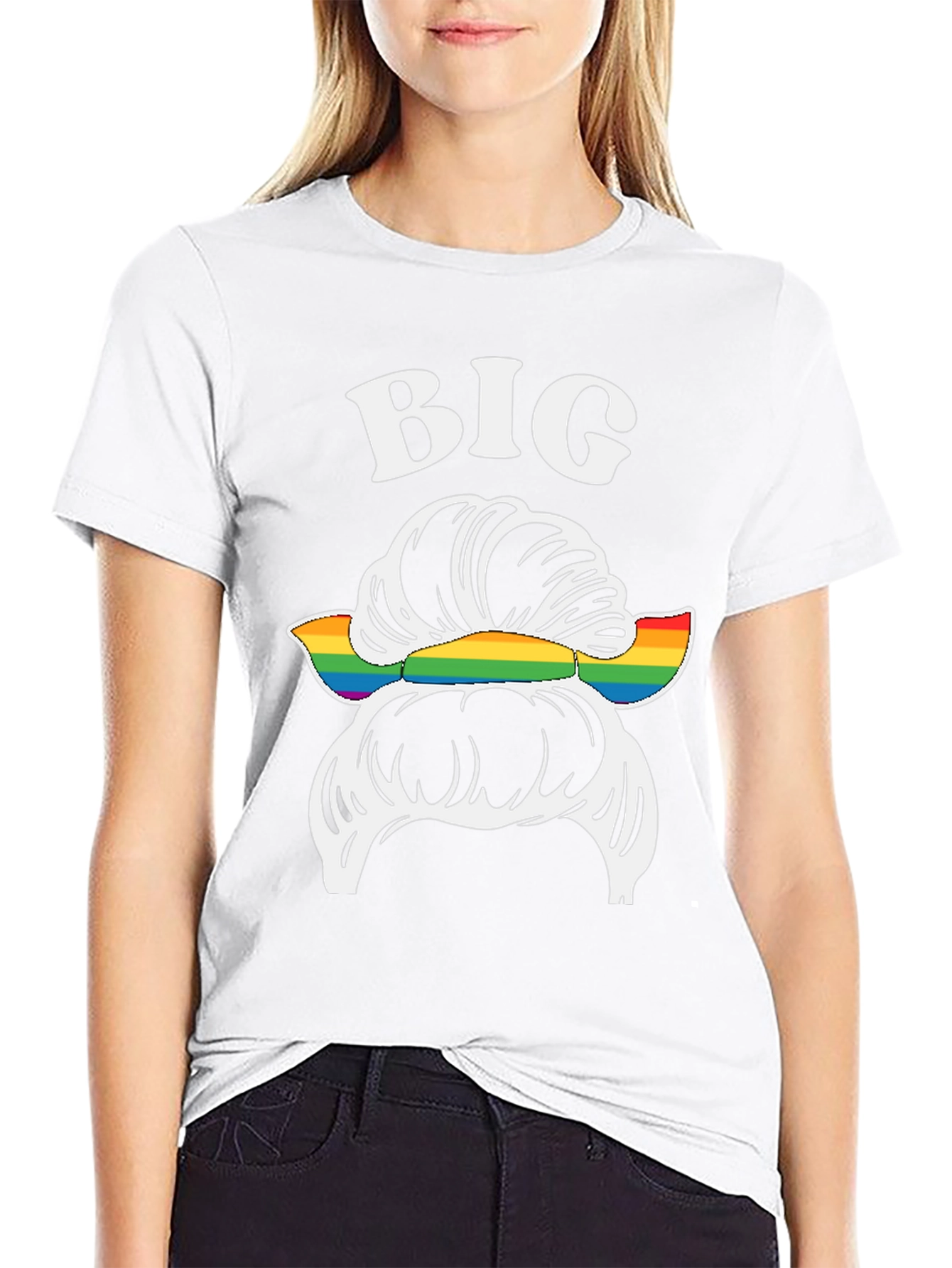 Big Messy Bun LGBT Pride T-Shirt