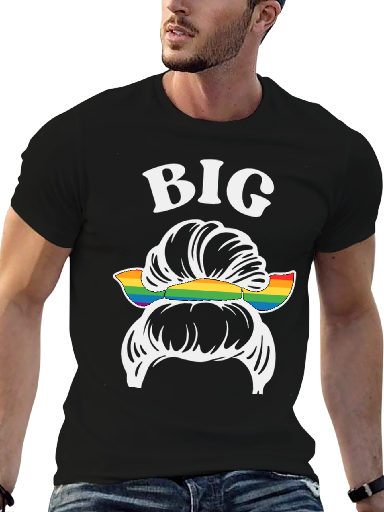 Big Messy Bun LGBT Pride T-Shirt