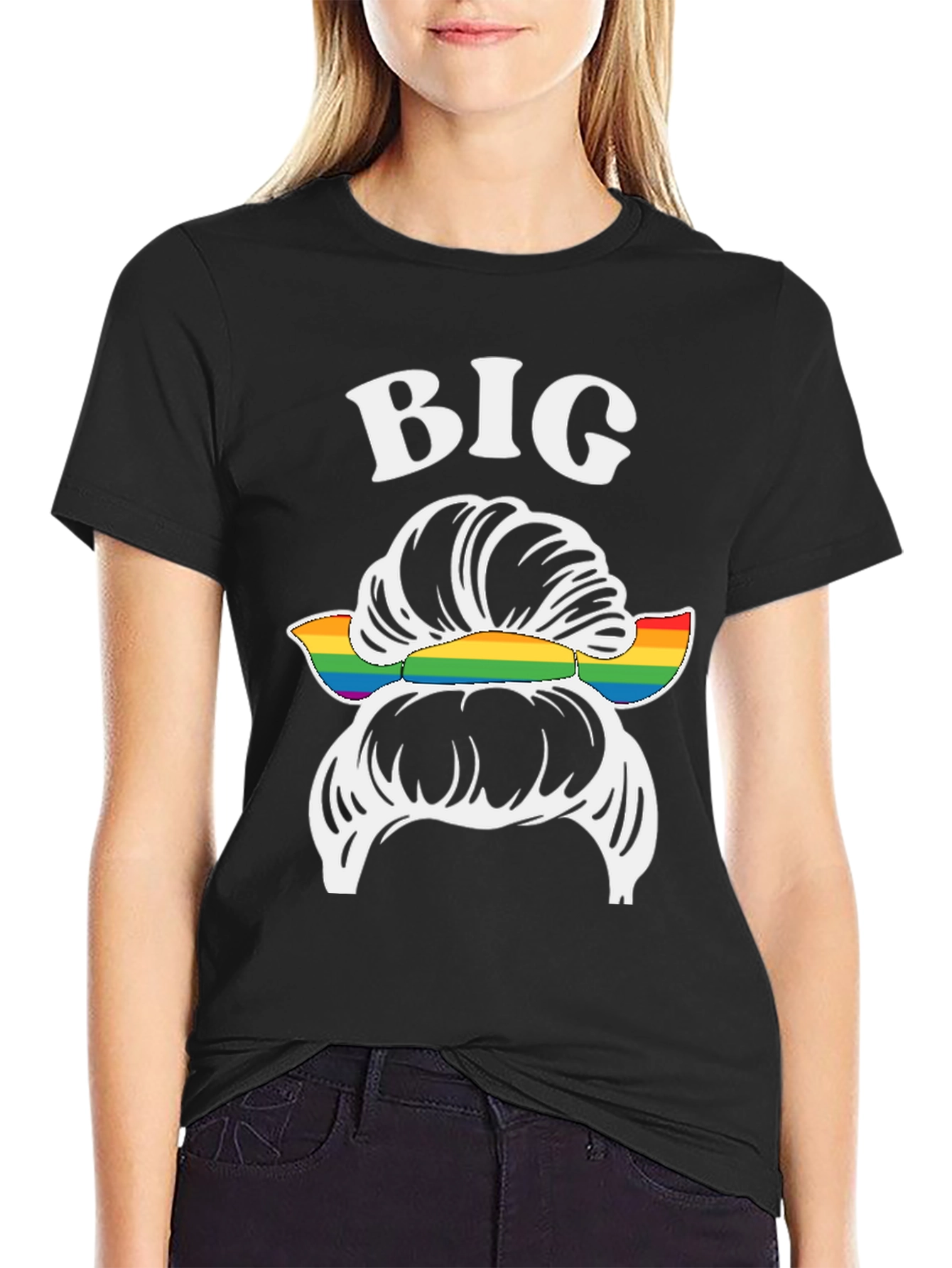 Big Messy Bun LGBT Pride T-Shirt