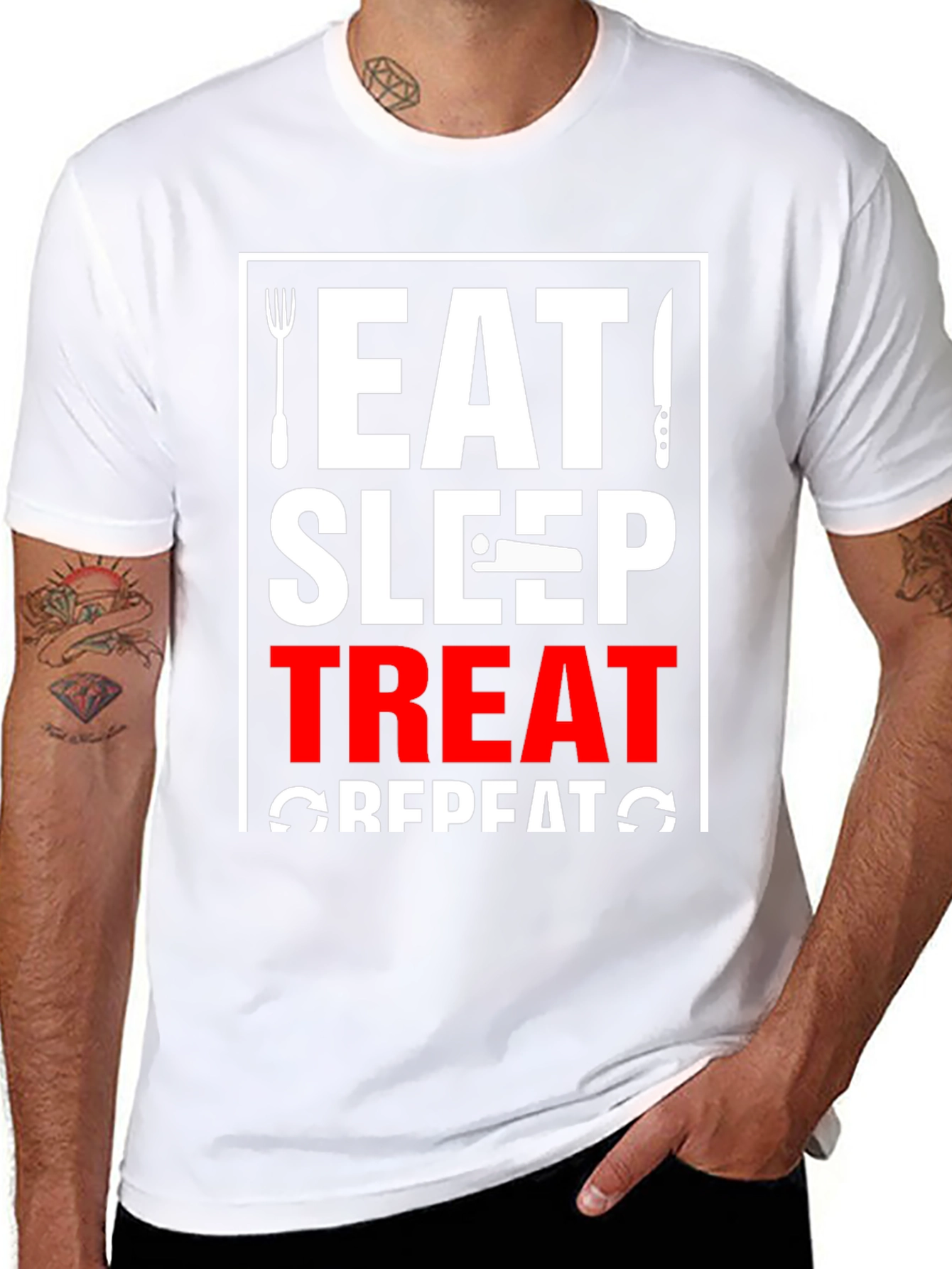 Eat Sleep Treat Repeat Graphic Tee