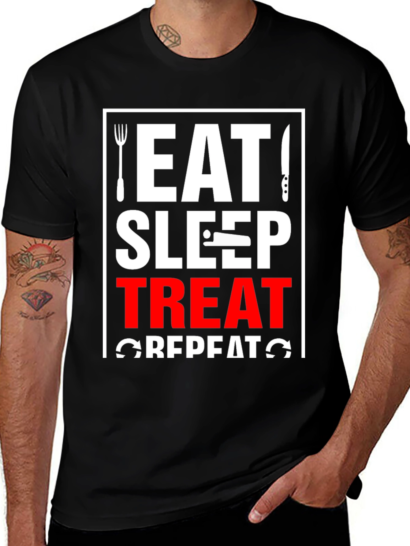 Eat Sleep Treat Repeat Graphic Tee