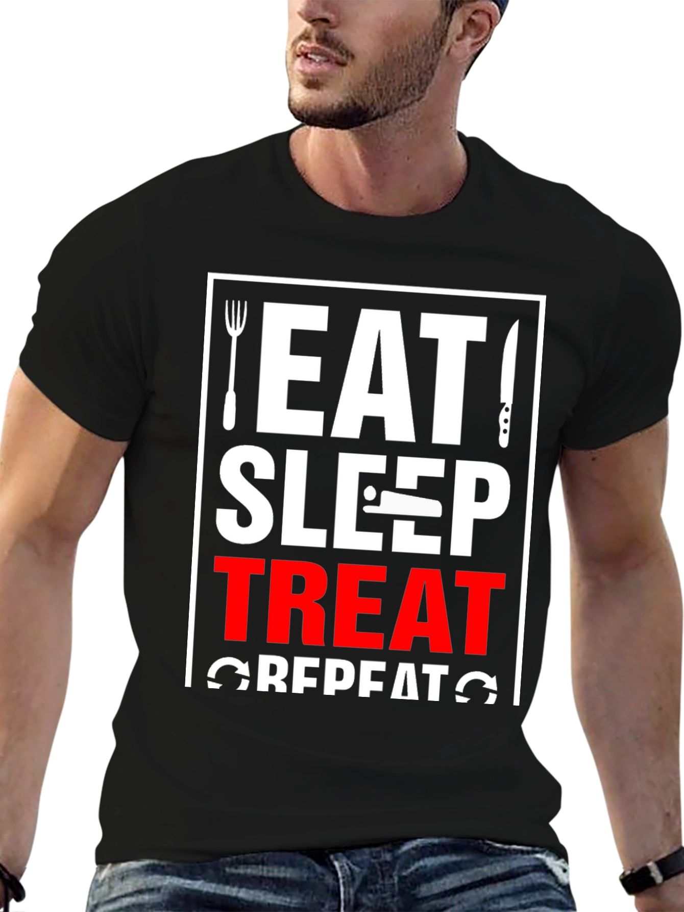Eat Sleep Treat Repeat Graphic Tee
