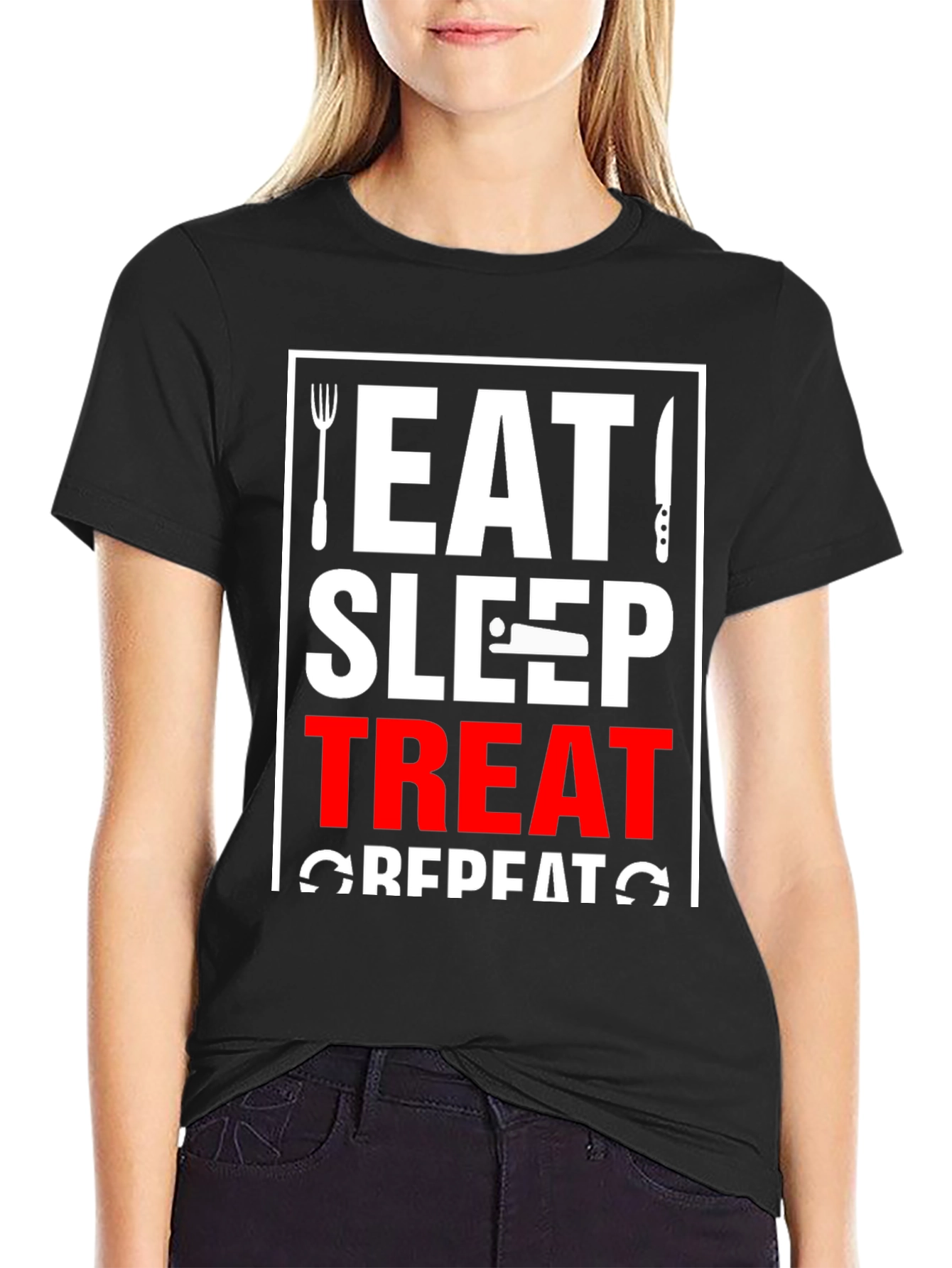 Eat Sleep Treat Repeat Graphic Tee