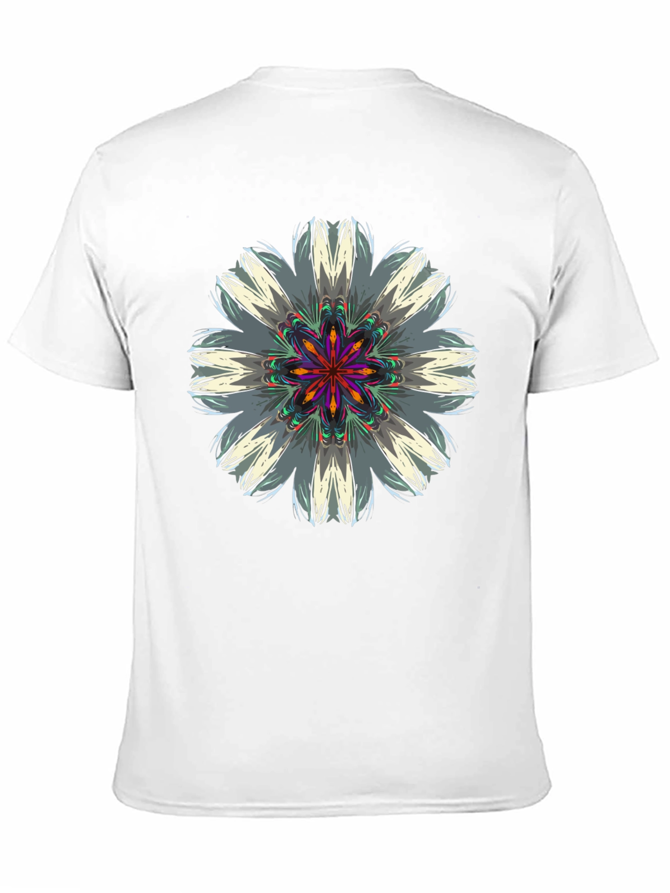 Abstract Floral Graphic Black T-Shirt