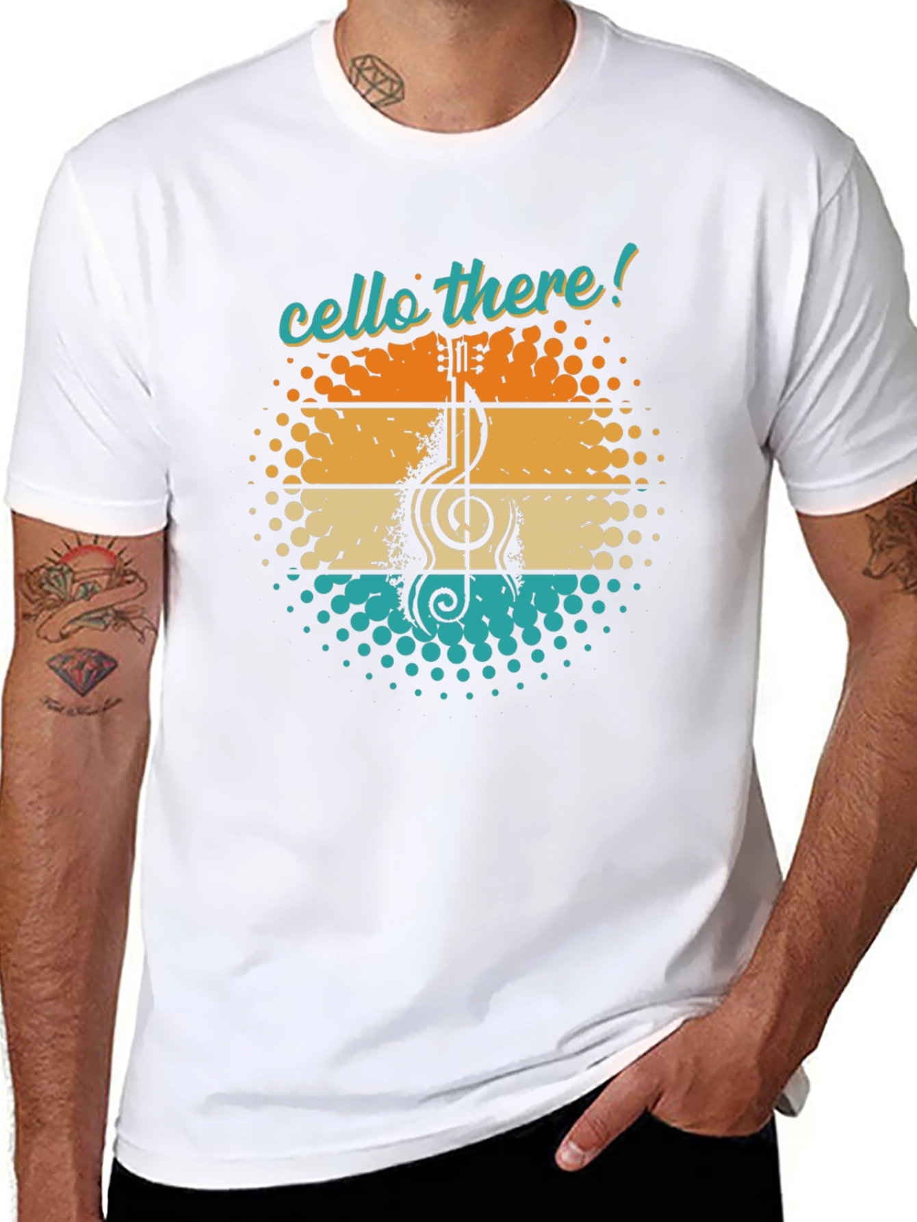 Cello There! Music Lover Graphic Tee