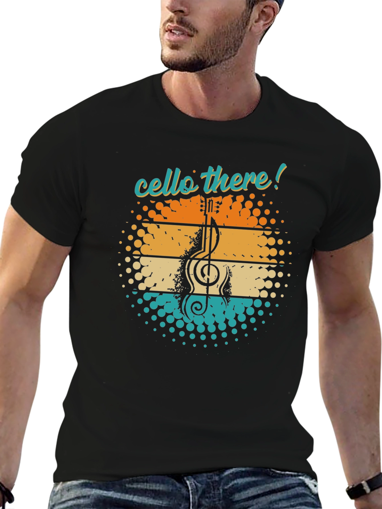 Cello There! Music Lover Graphic Tee