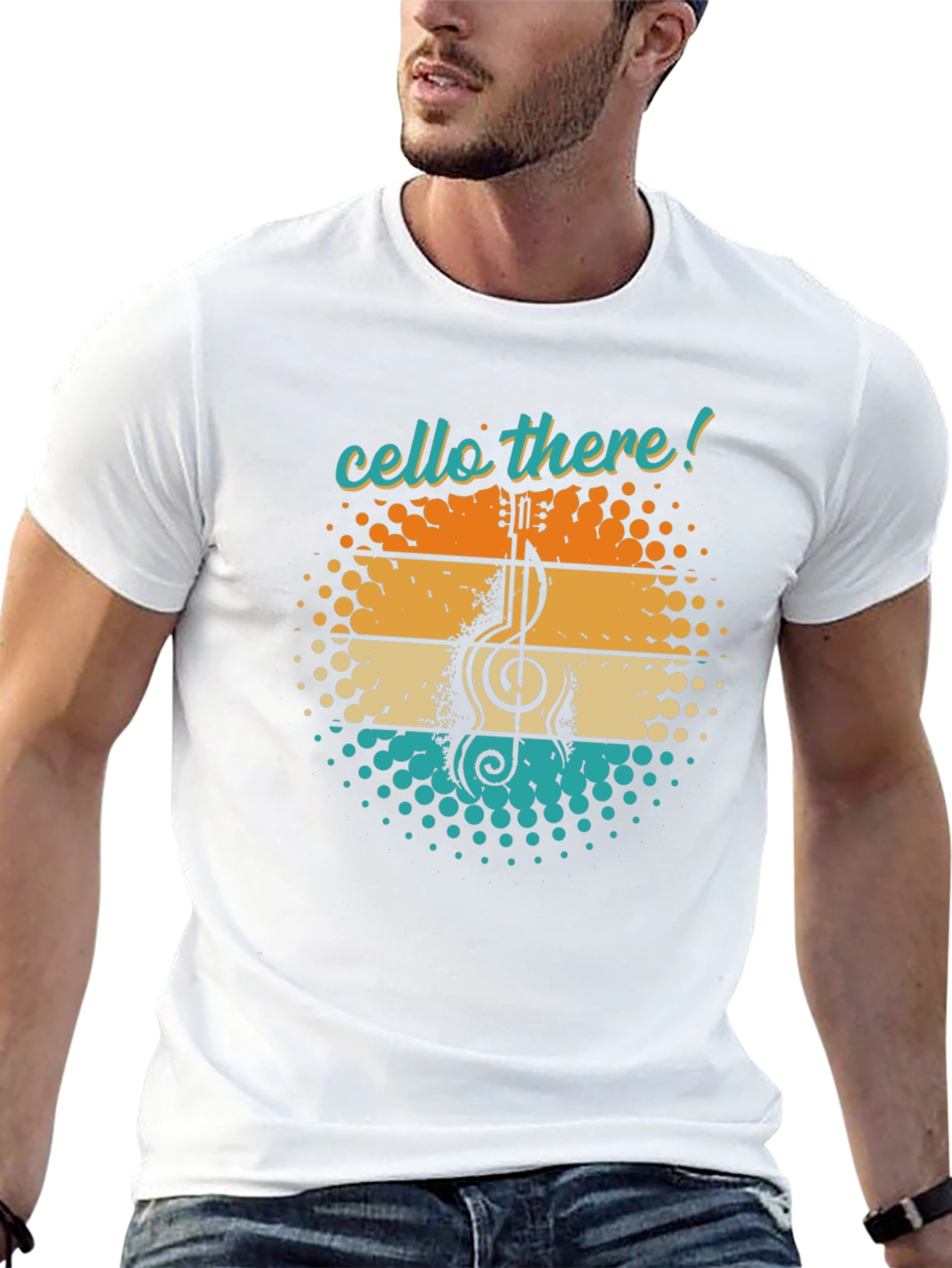 Cello There! Music Lover Graphic Tee