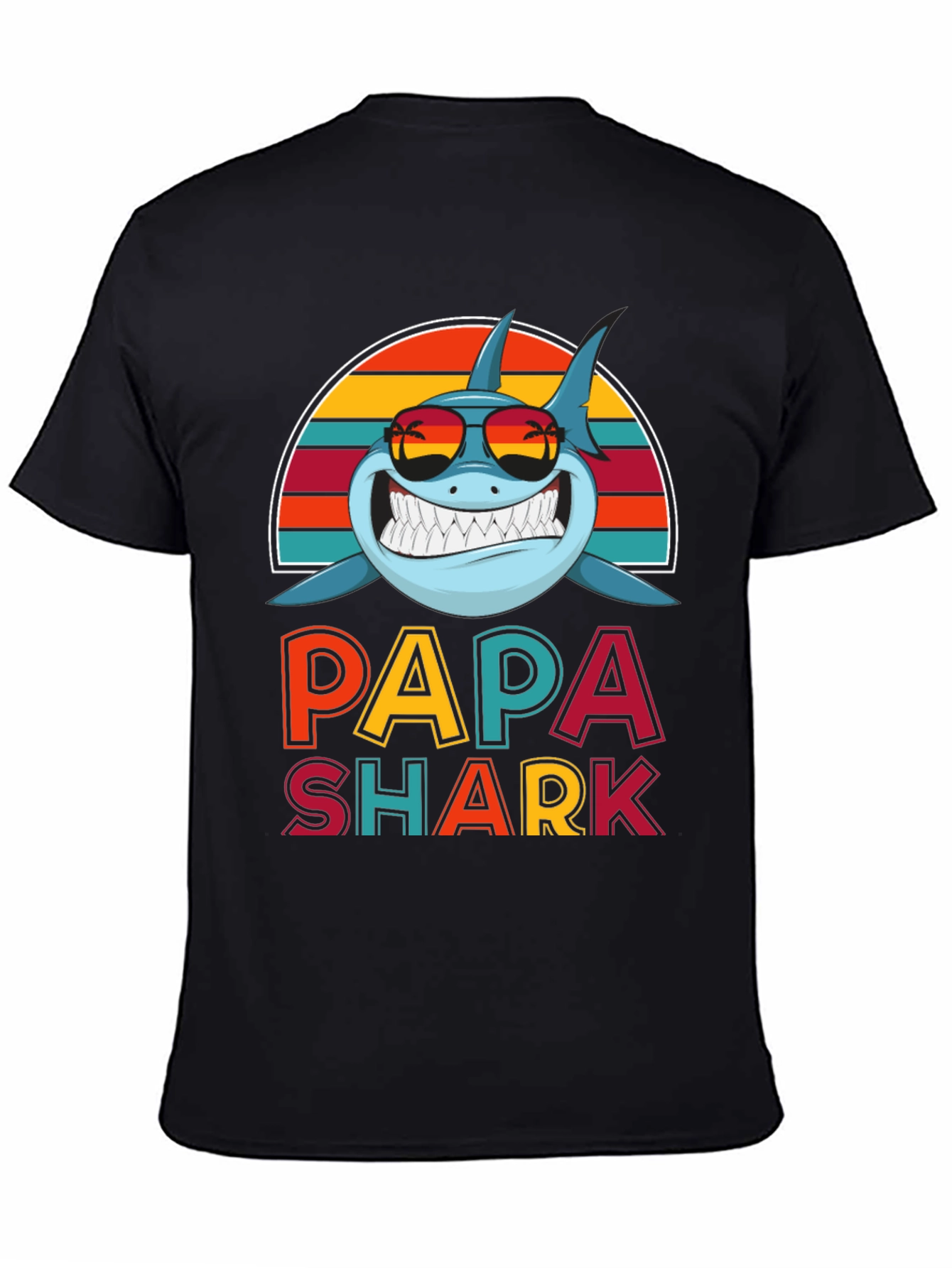 Papa Shark Graphic Tee - Fun Dad T-Shirt