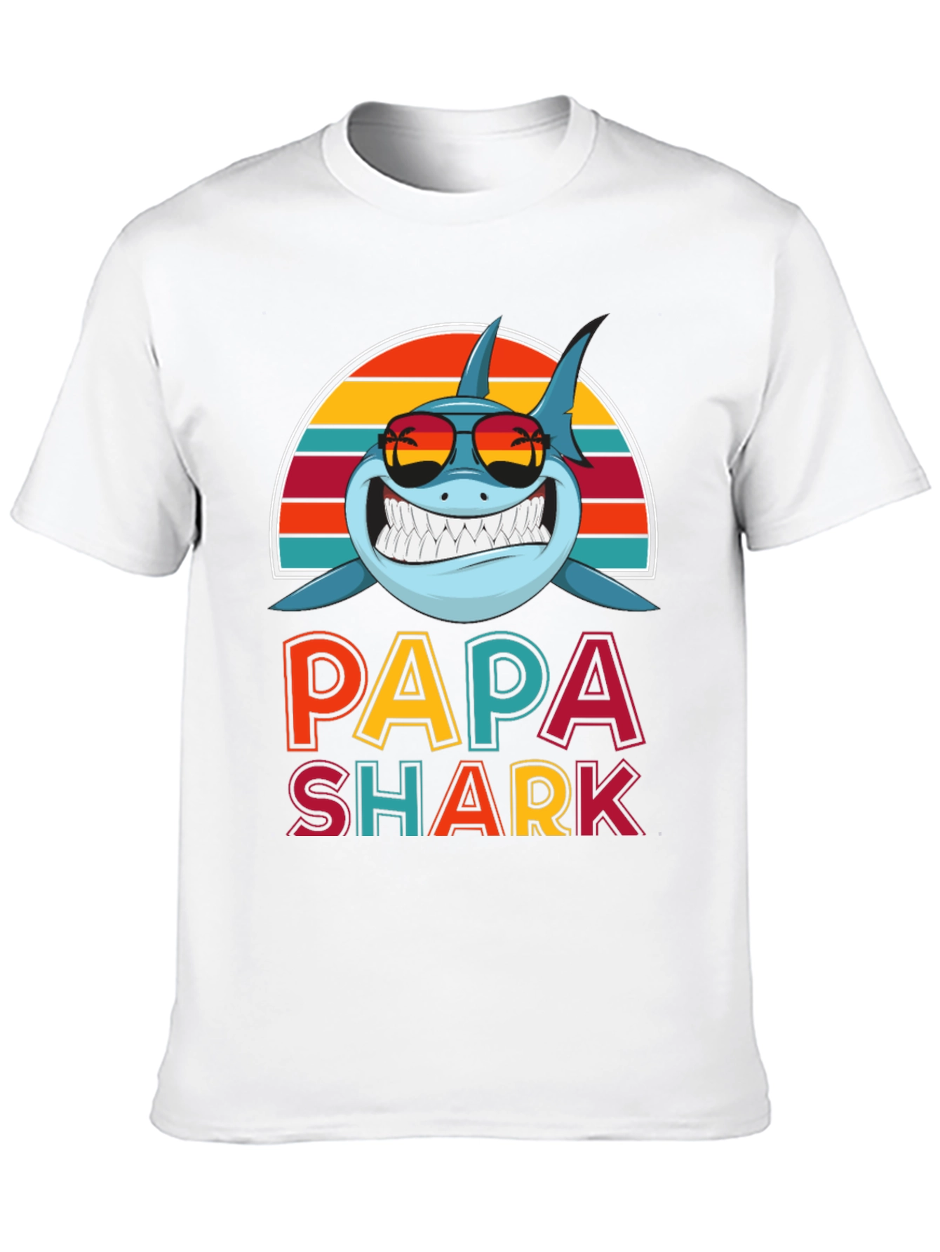 Papa Shark Graphic Tee - Fun Dad T-Shirt