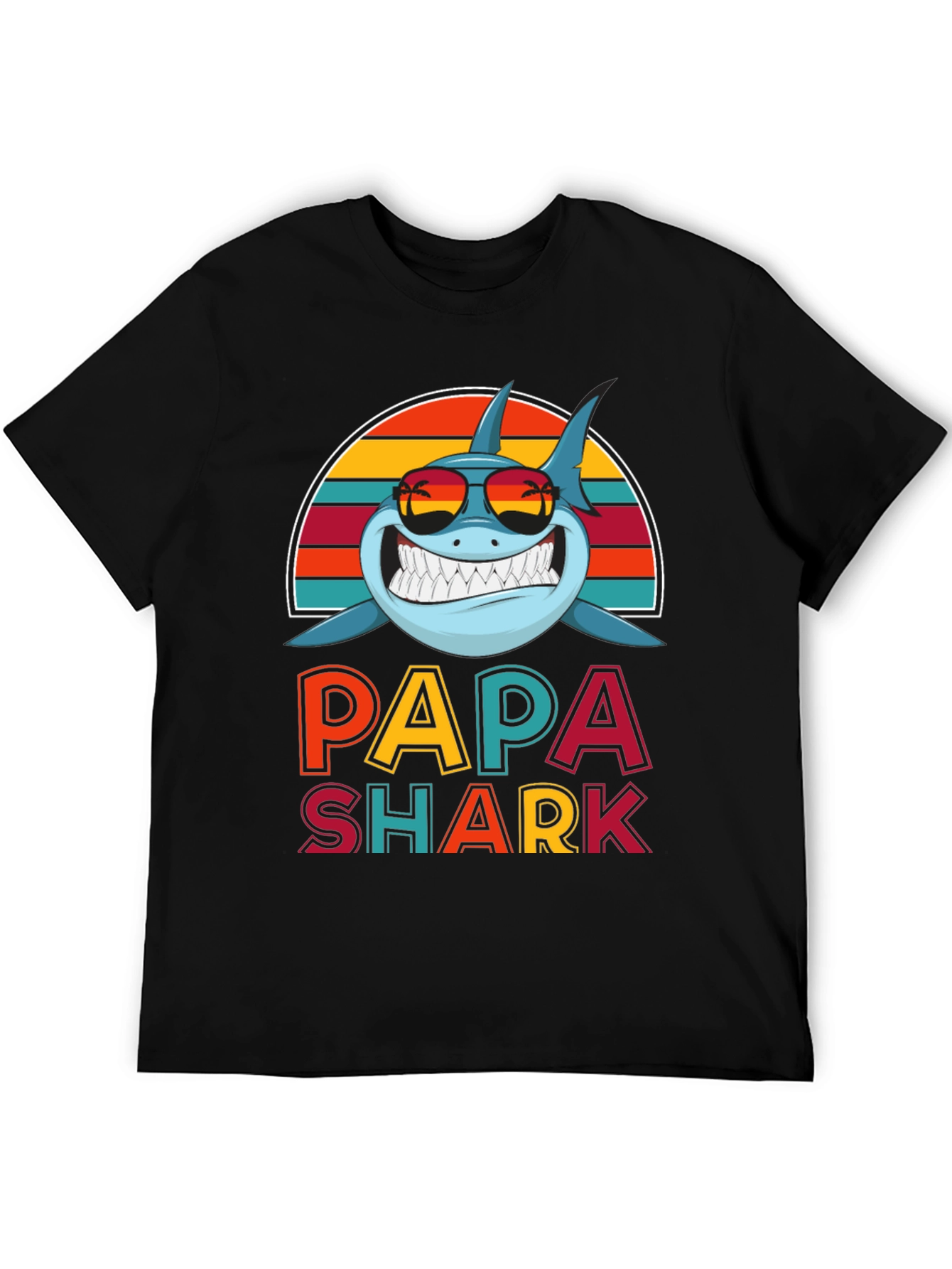 Papa Shark Graphic Tee - Fun Dad T-Shirt