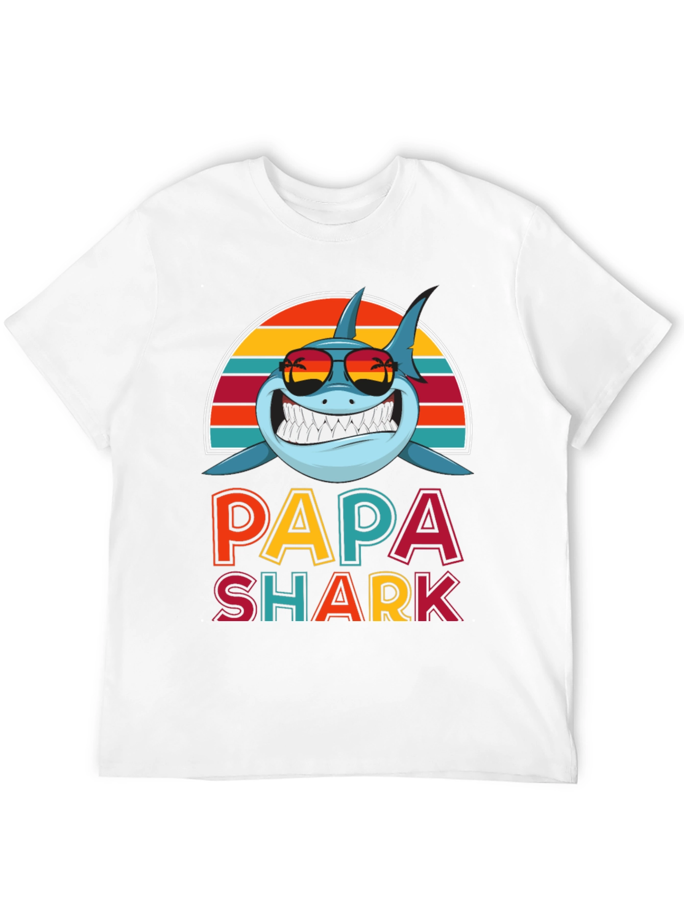Papa Shark Graphic Tee - Fun Dad T-Shirt