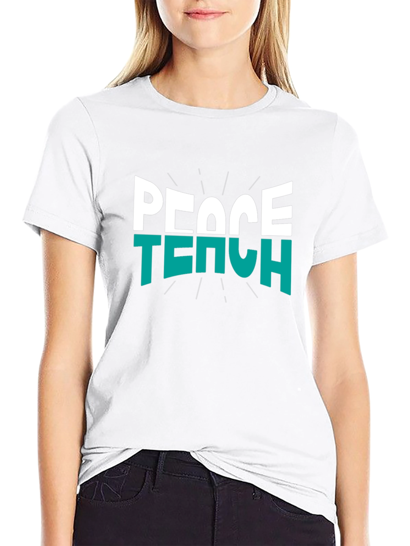 Peace Teach T-Shirt - Stylish Educator Apparel