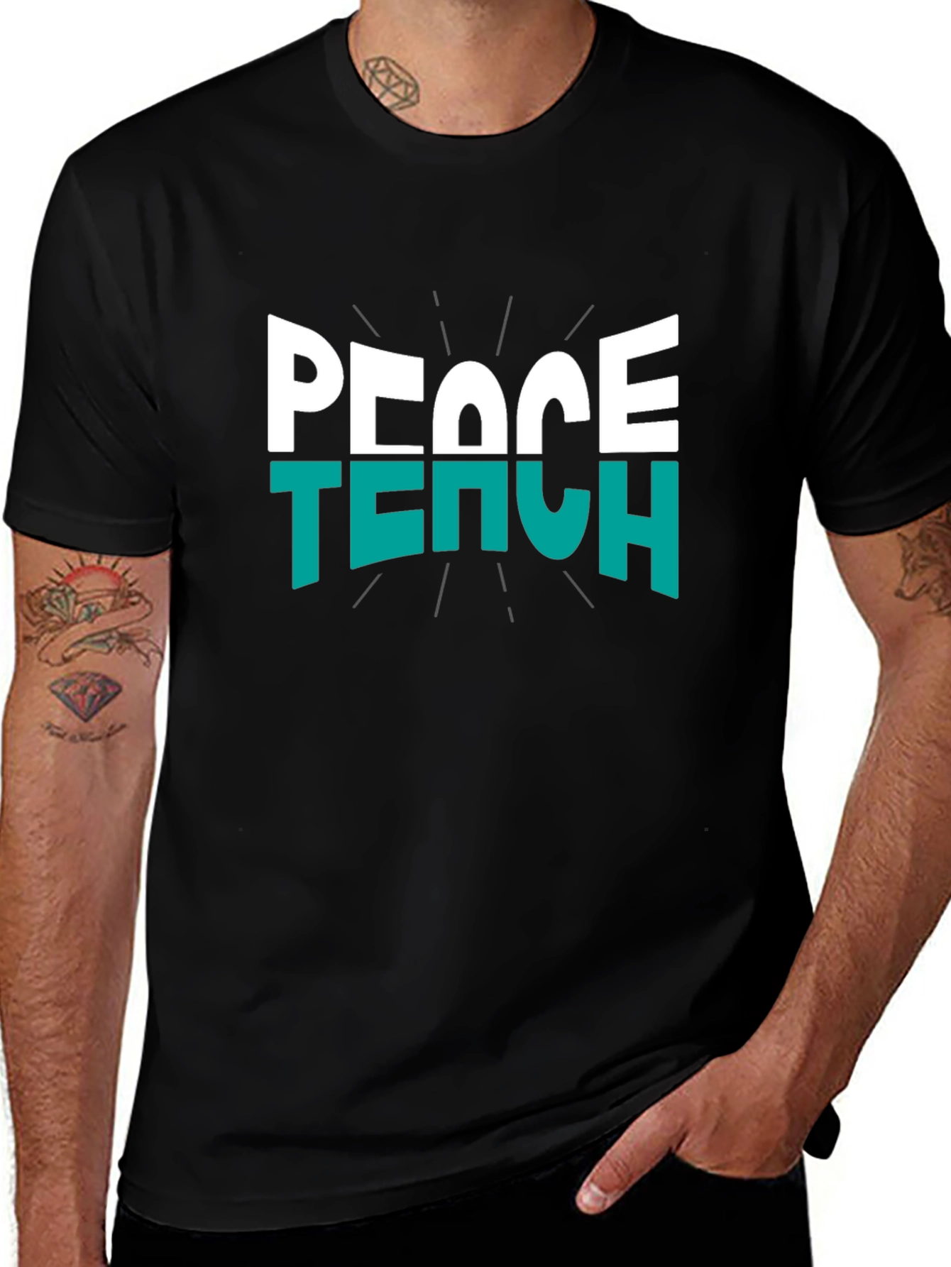 Peace Teach T-Shirt - Stylish Educator Apparel